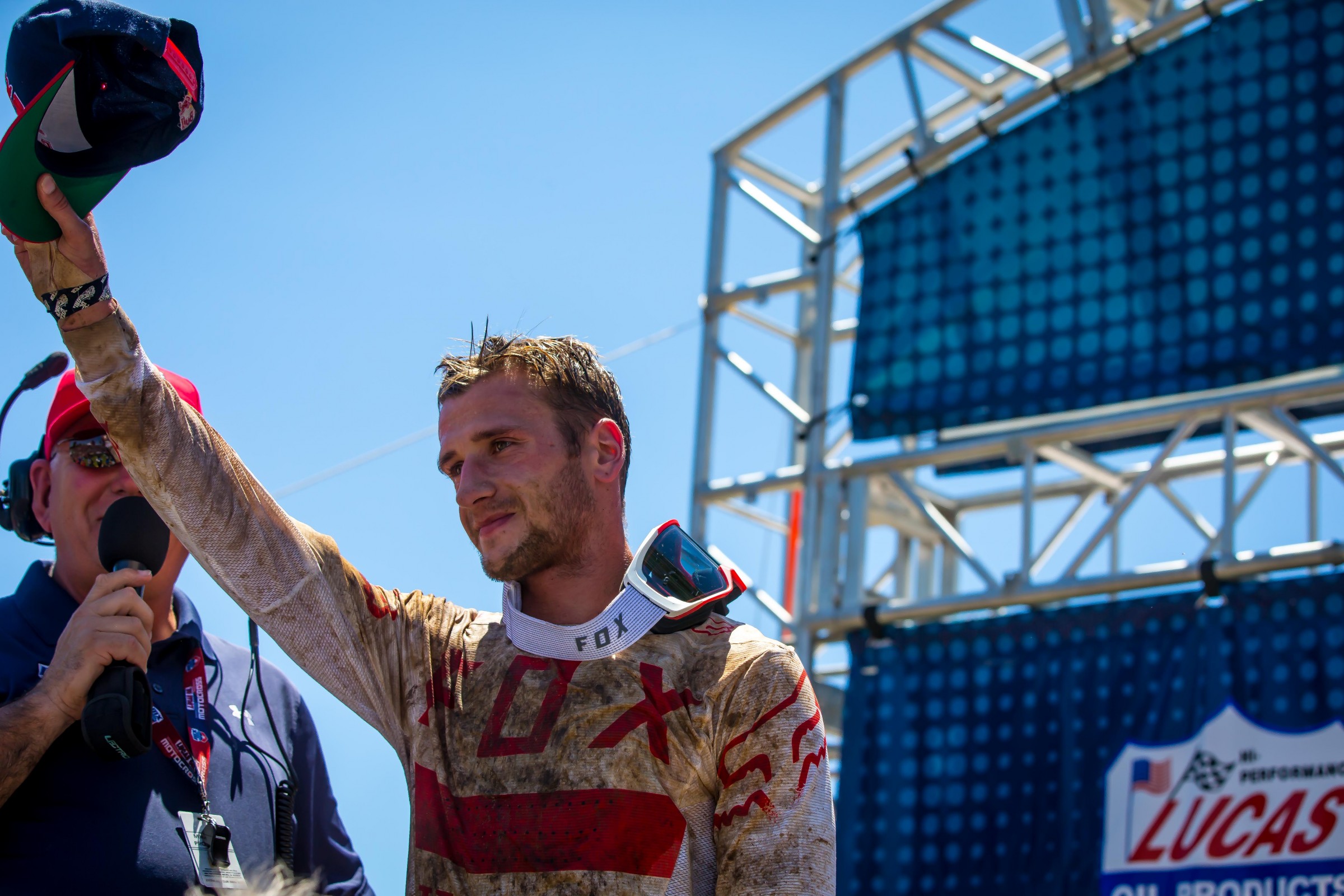 Roczen won the first 450 moto on Saturday.