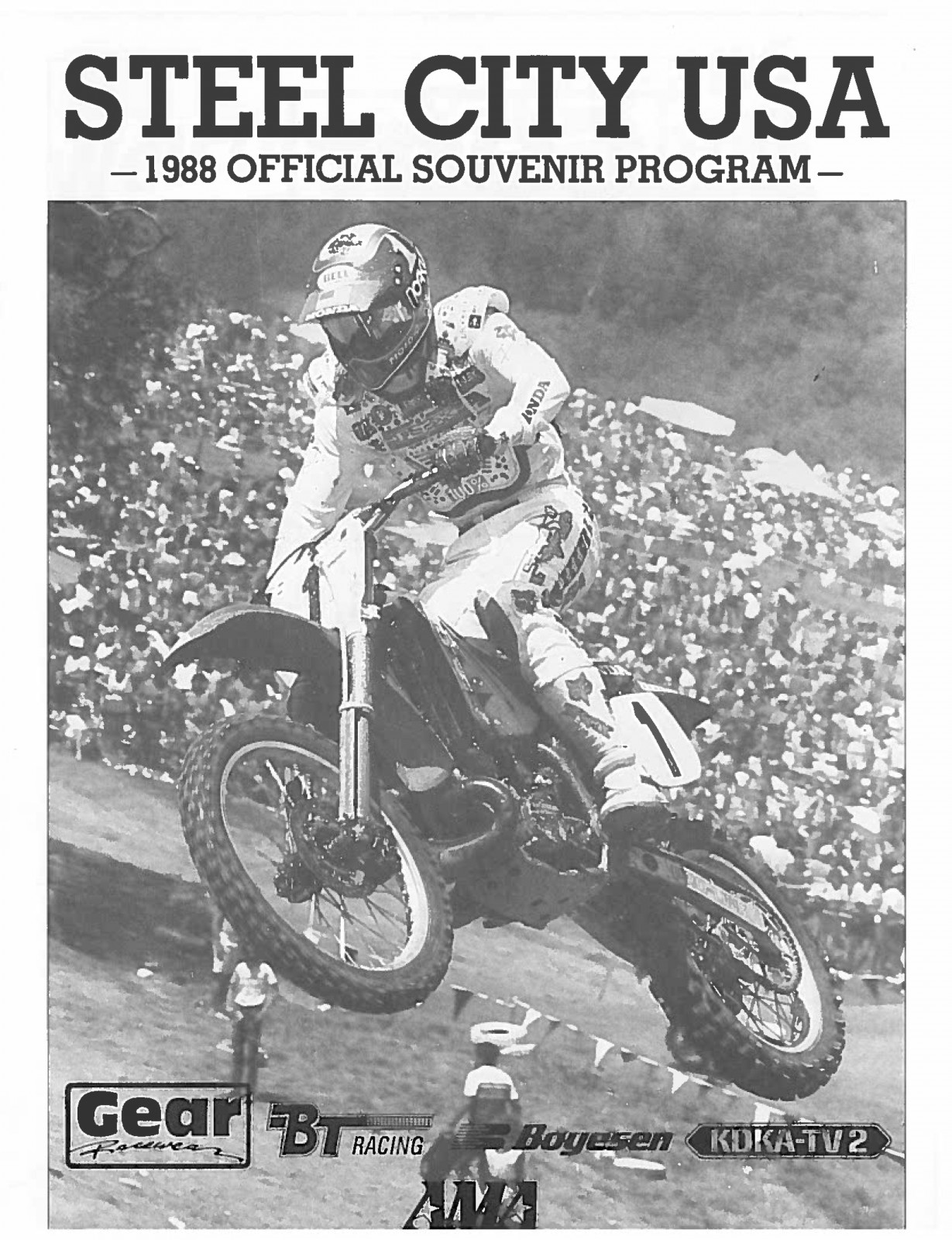 Rick Johnson on the cover of the 1988 Steel City National program, though shot at High Point earlier in the year.