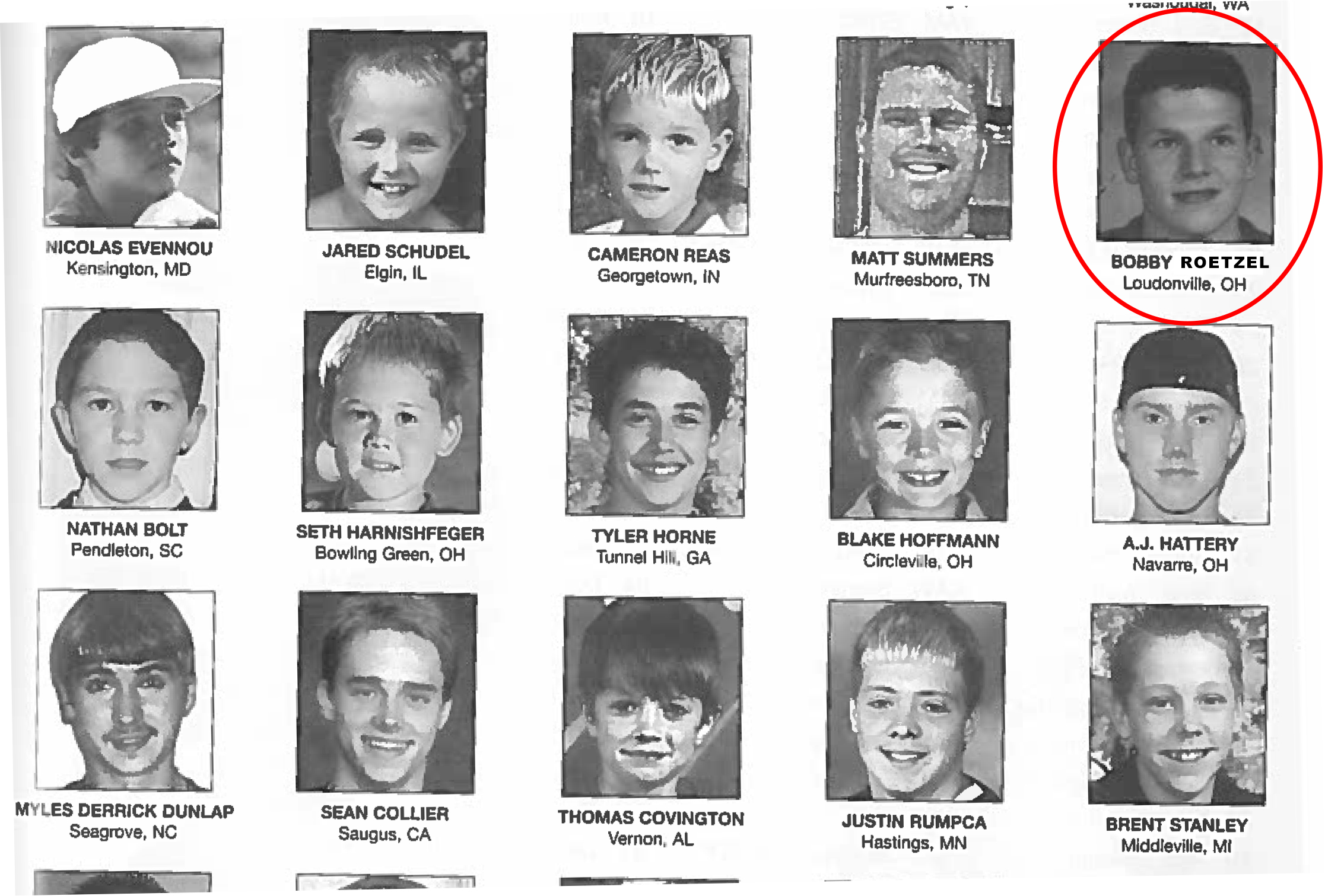 Roetzel (circled) in 2003.