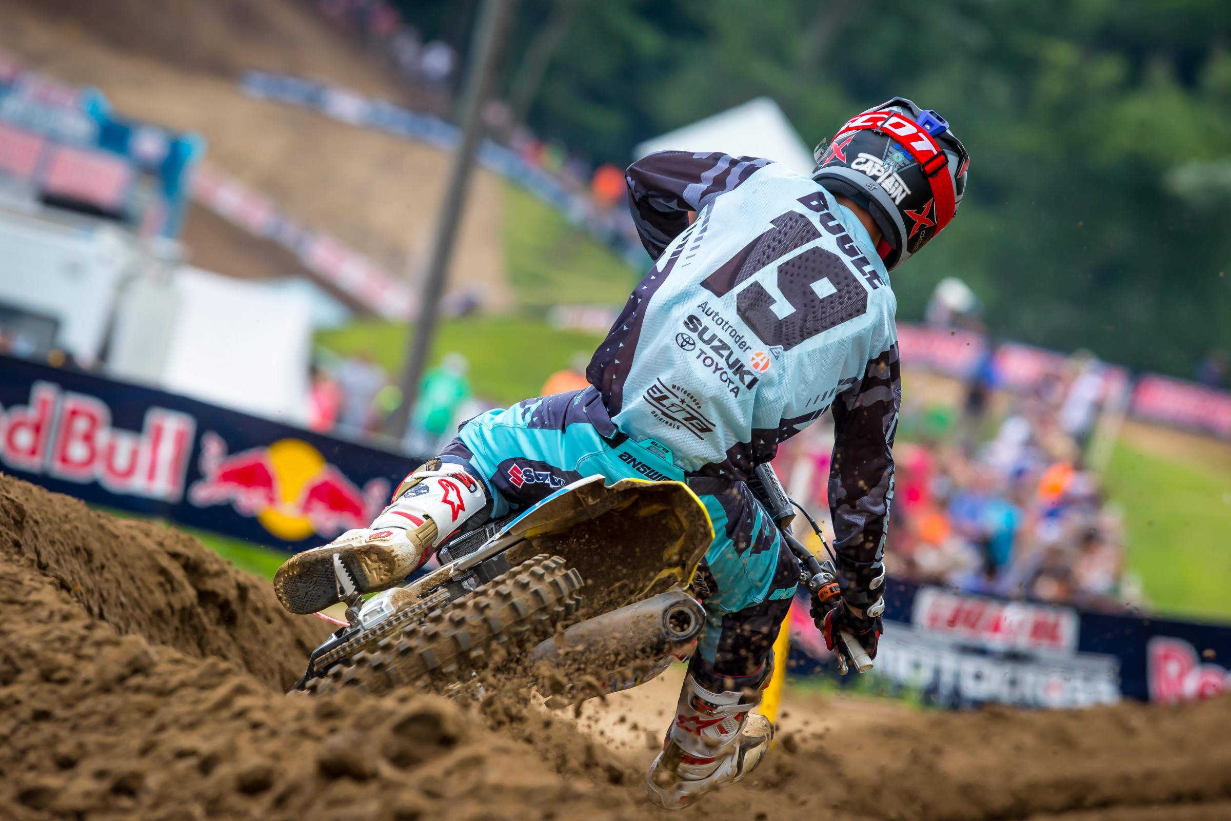 Justin Bogle holeshot the second moto but went 14-12 for twelfth overall.