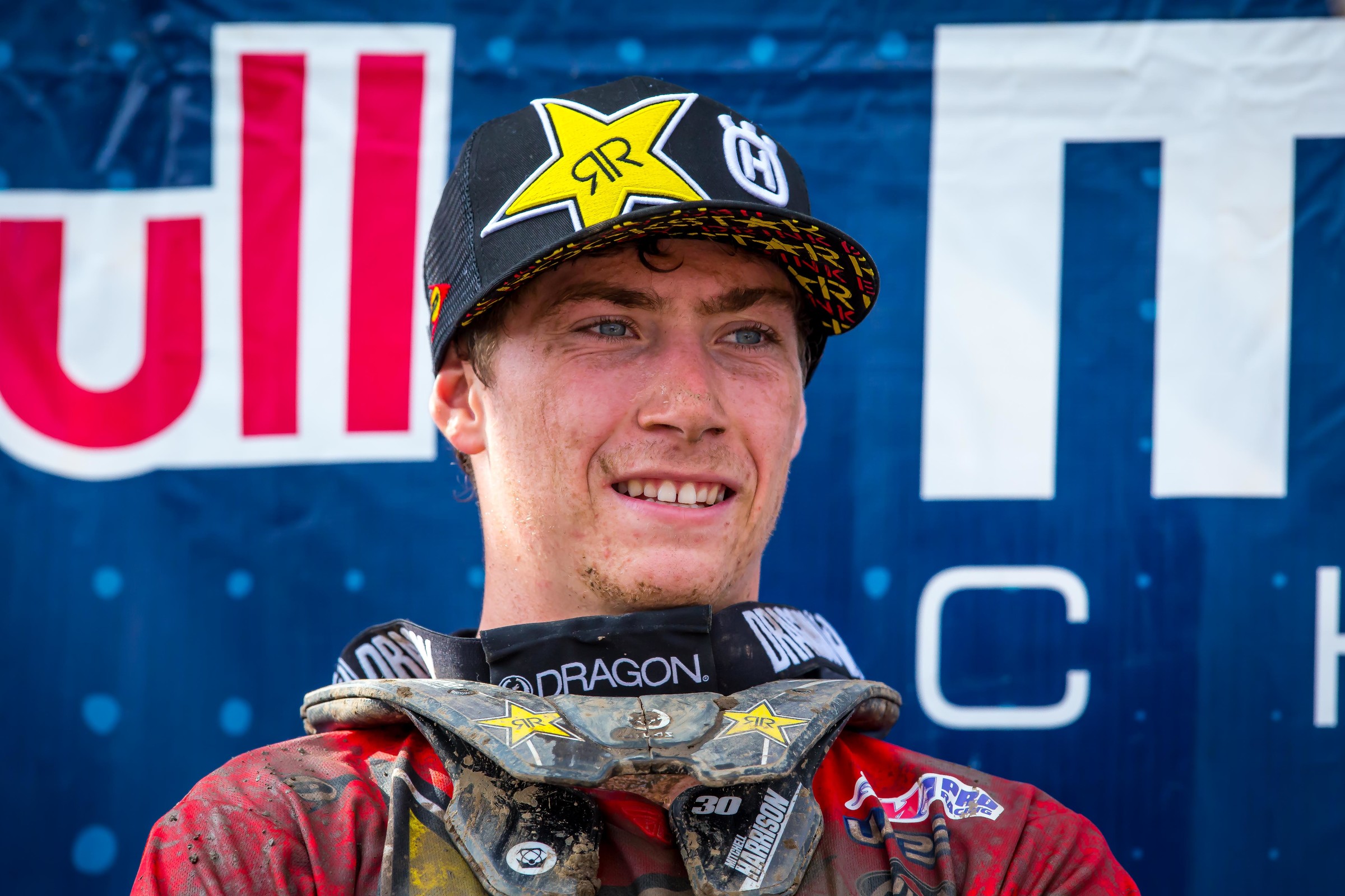 That's Mitchell Harrison with his first career podium.