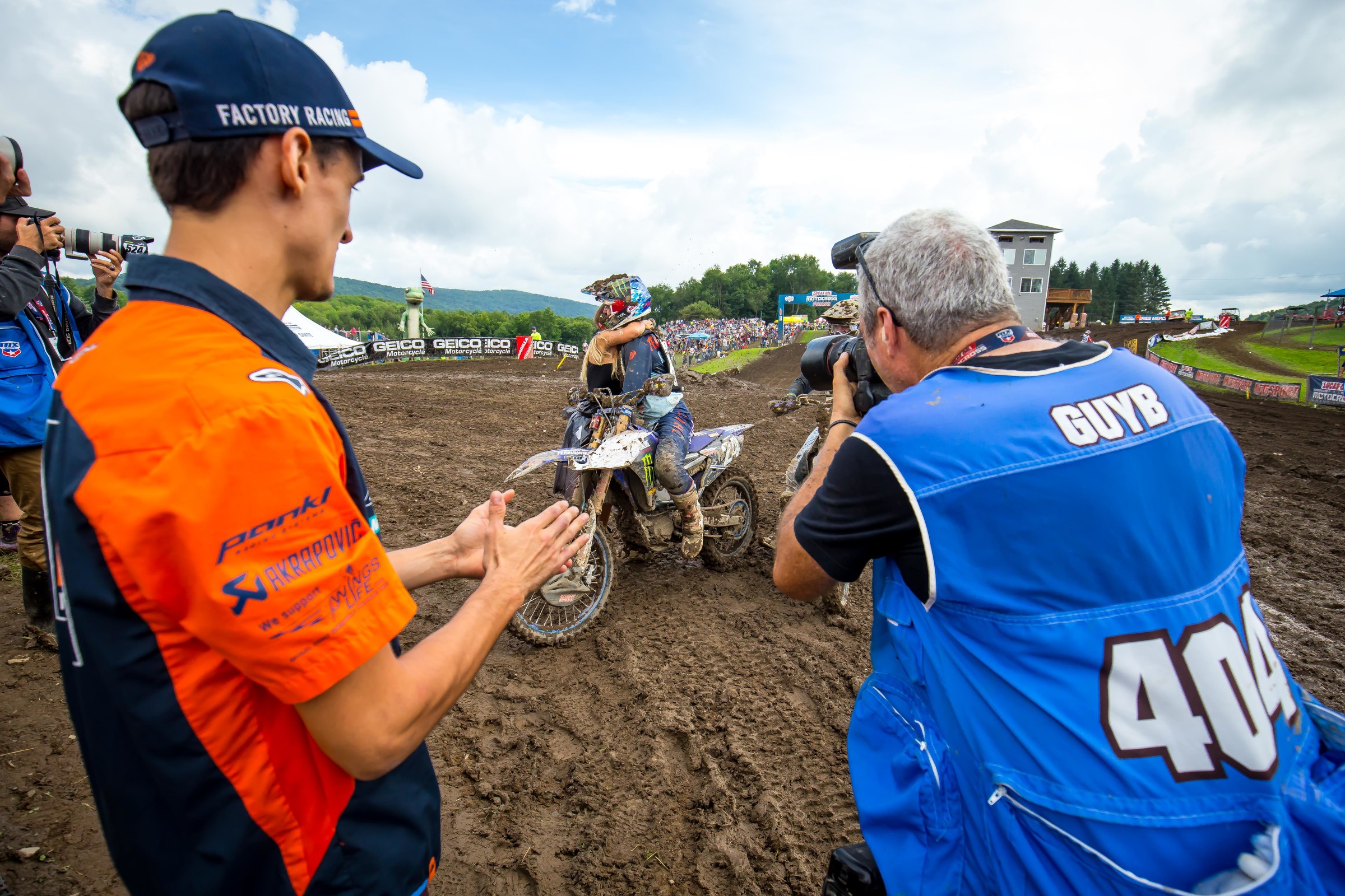 After winning the Unadilla 450 overall, Musquin headed trackside to support fellow Frenchman Dylan Ferrandis.