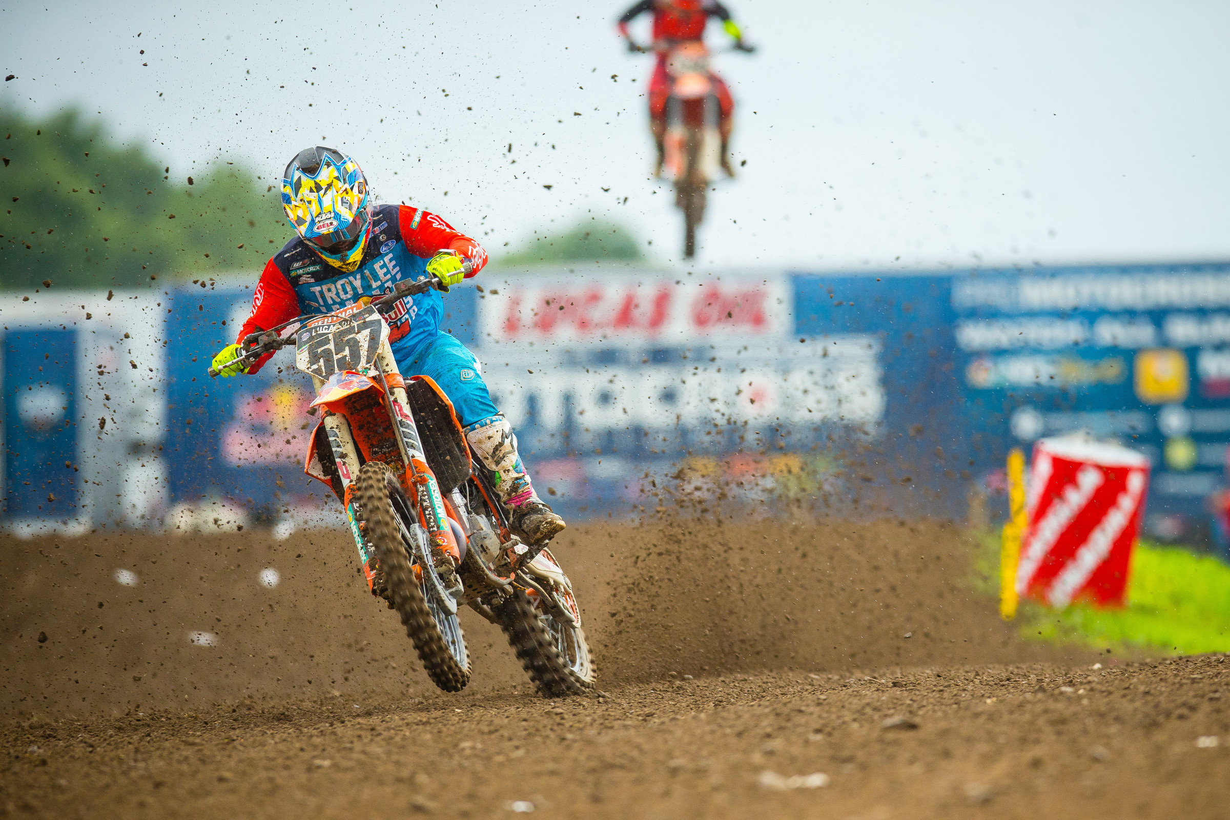 Russell went 6-30 for 13th on the day after crashing into Barcia in the second moto.