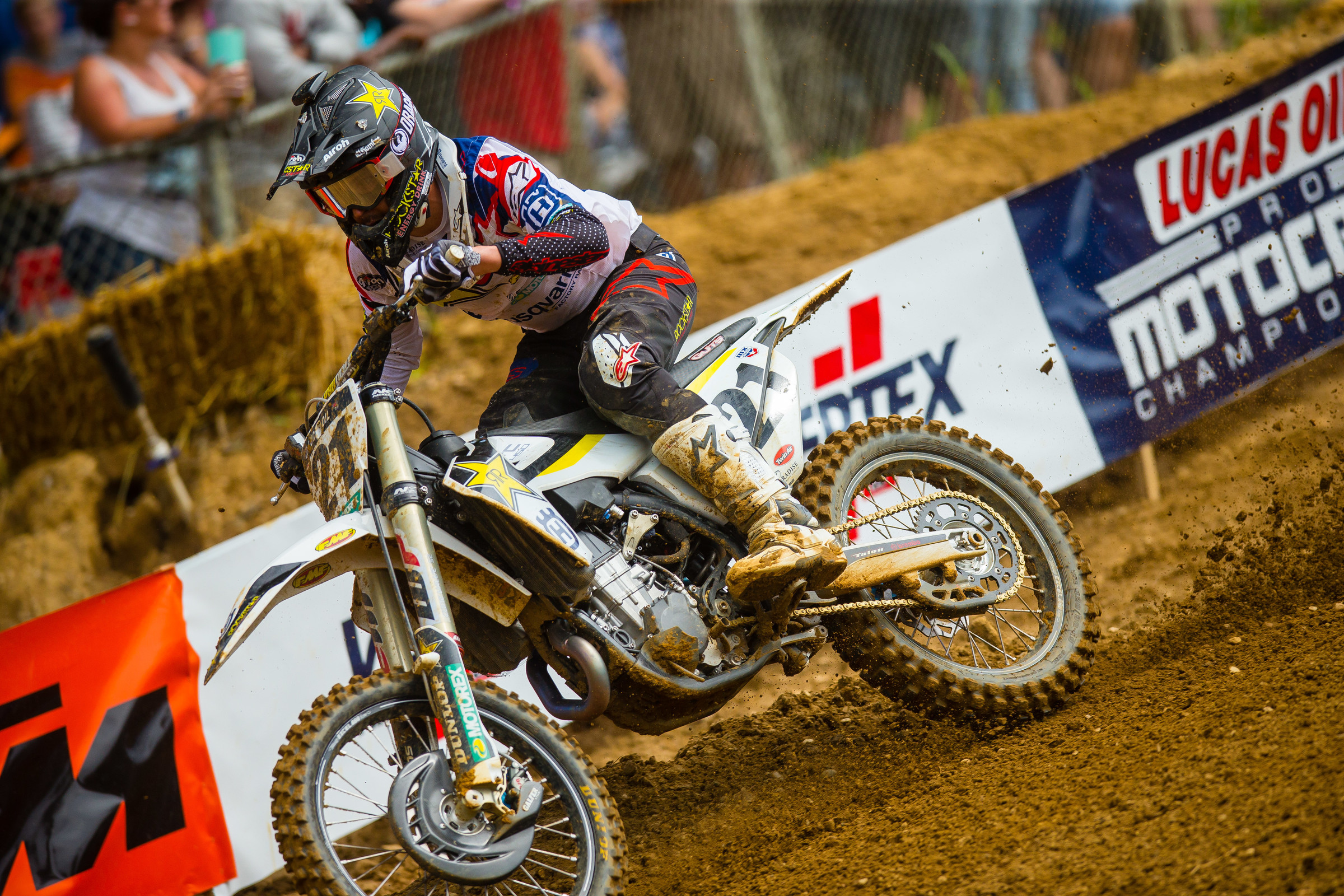 In his first race back from injury since round two, Anderson placed fourth in the first moto but did not line up for the second.
