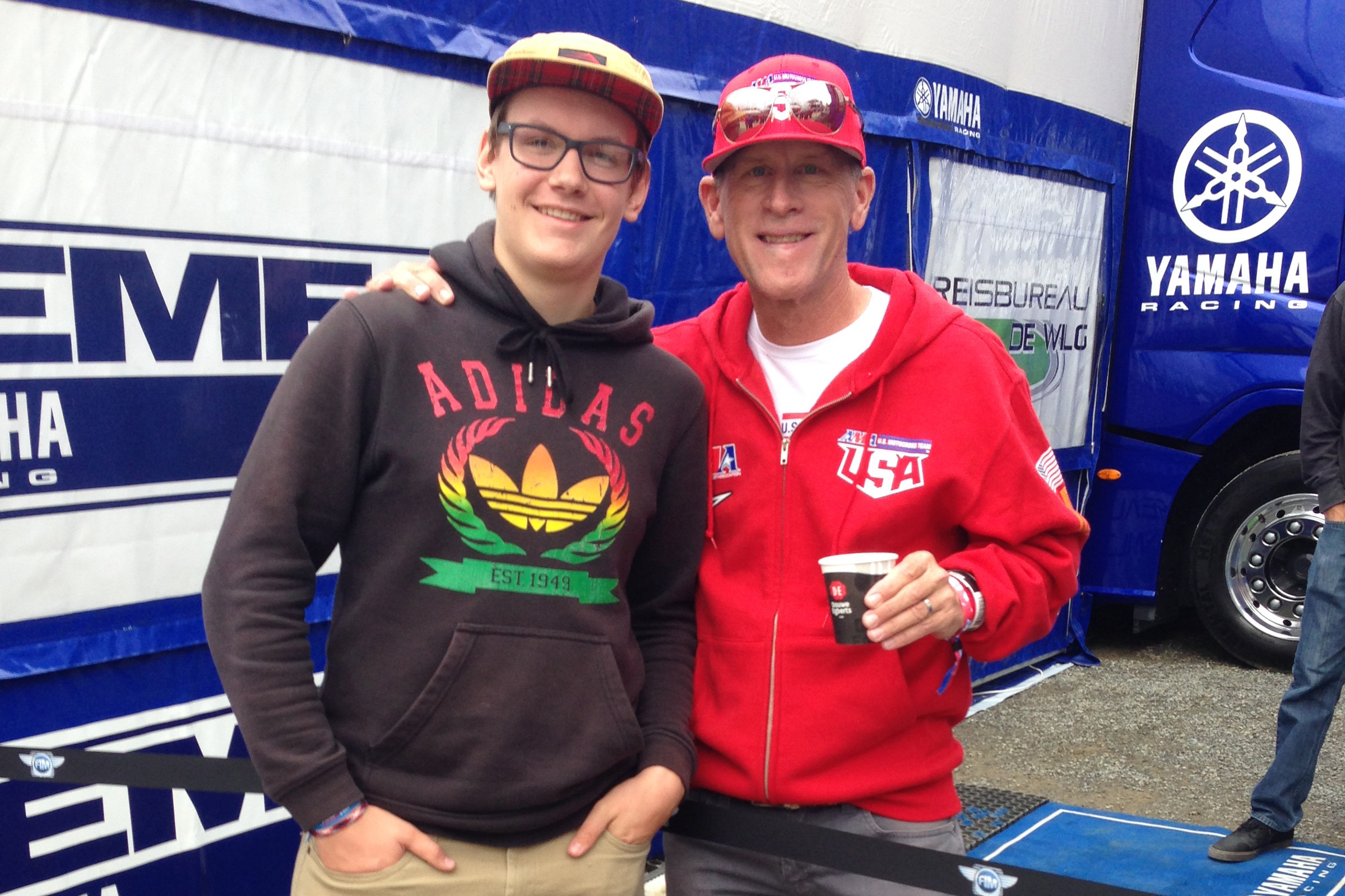 Ken's son Chase and Johnny O'Mara in Maggoria, Italy.