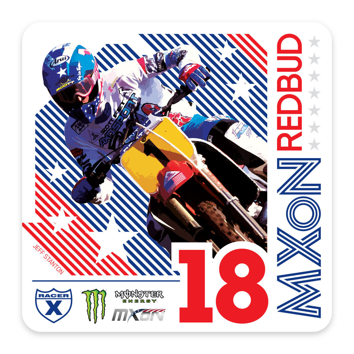 Stanton was rated #2 on Racer X Online's list of the 22 best performers for Team USA at the Motocross of Nations, behind only Jeff Ward. And because he's from Michigan, we have Stanton on our 2018 MXoN decals that will be given away for free at the races next month.