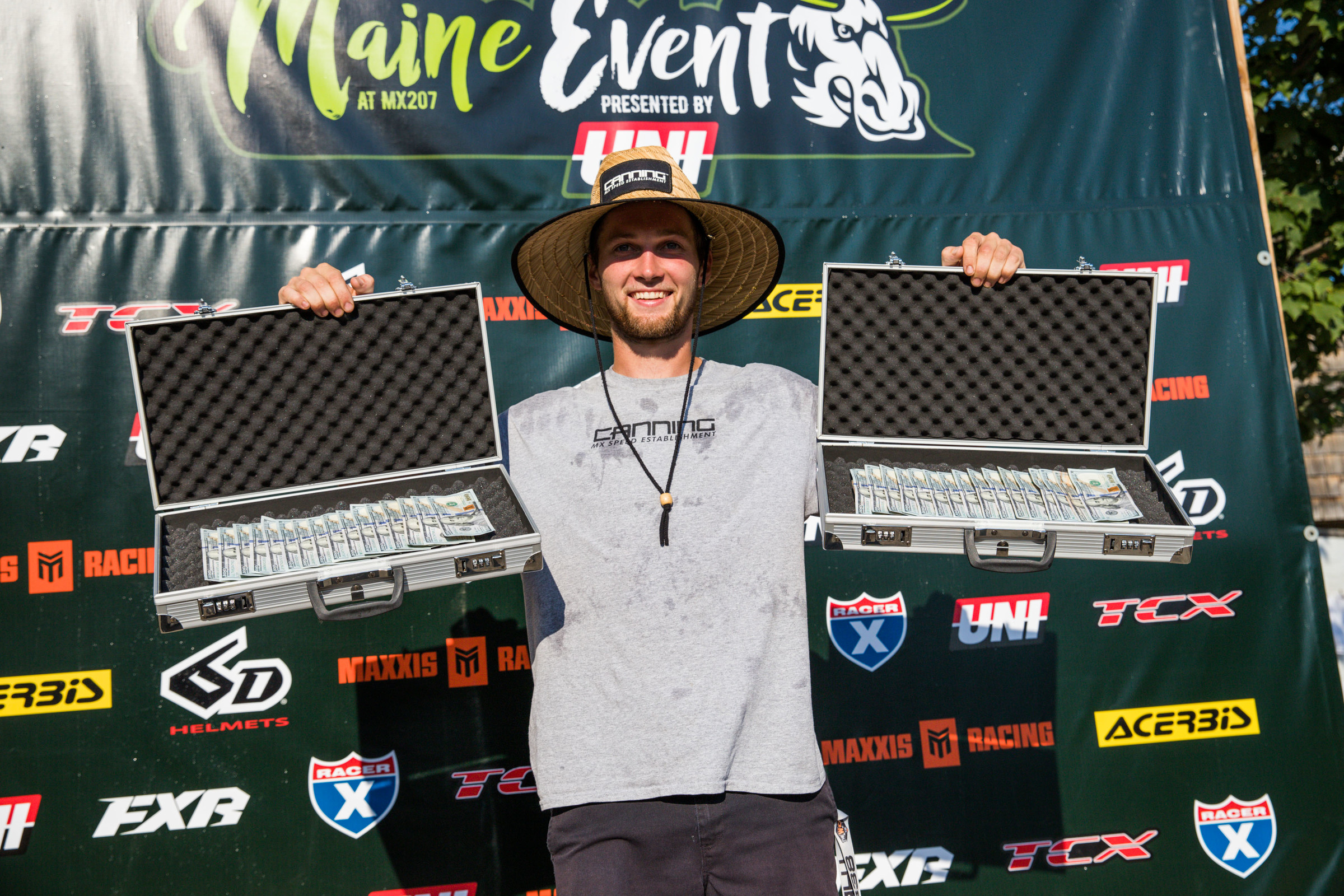Chris Canning dominated every moto in both the 250 A and 450 A classes.