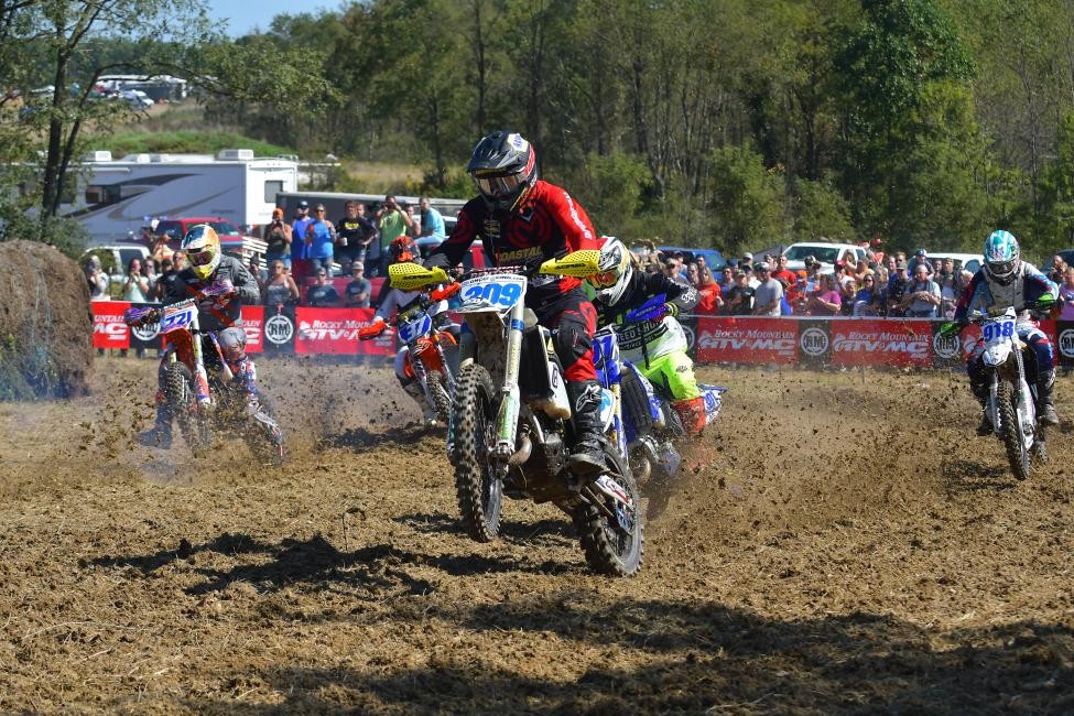 Pennsylvania native Alex Teagarden earned the FMF XC3 125 Pro-Am holeshot and battled for a second-place finish in the class.
