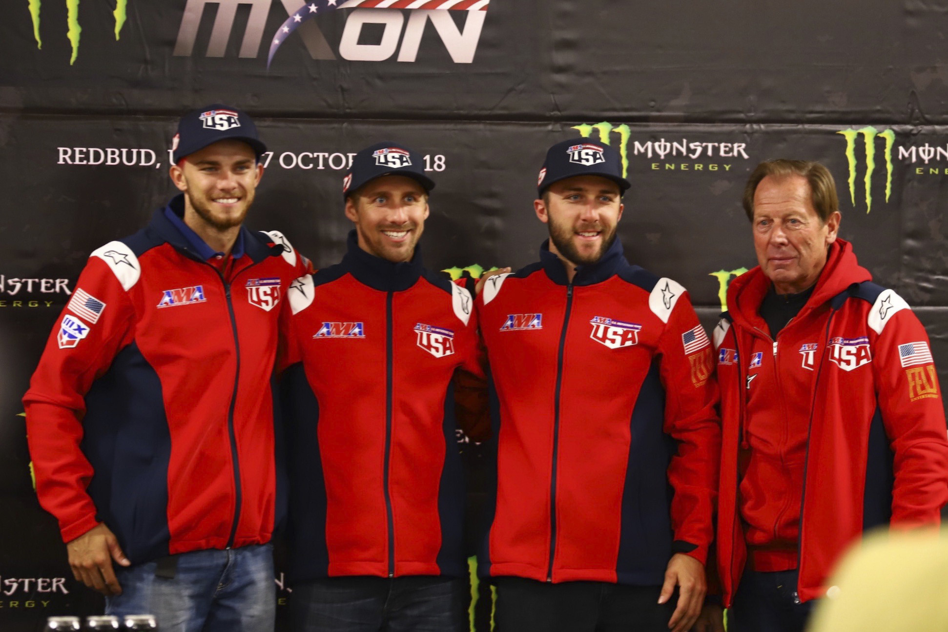 Team USA at the pre-race press conference.