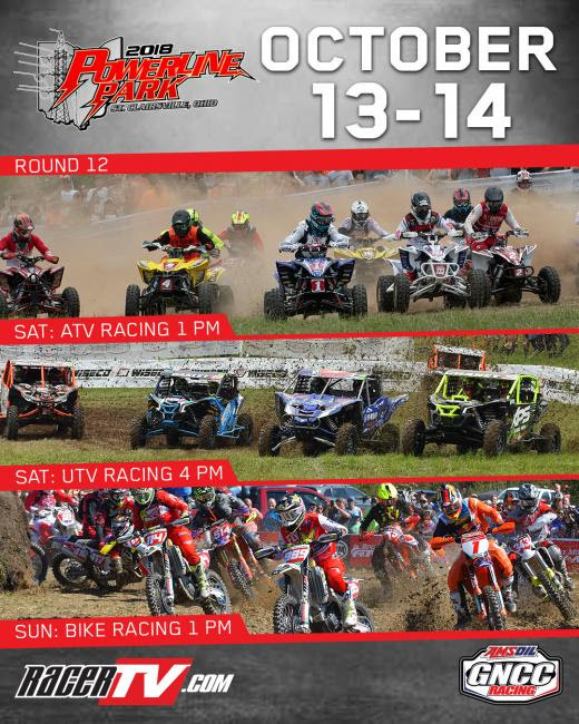 Watch GNCC LIVE on RacerTV.com Saturday and Sunday!