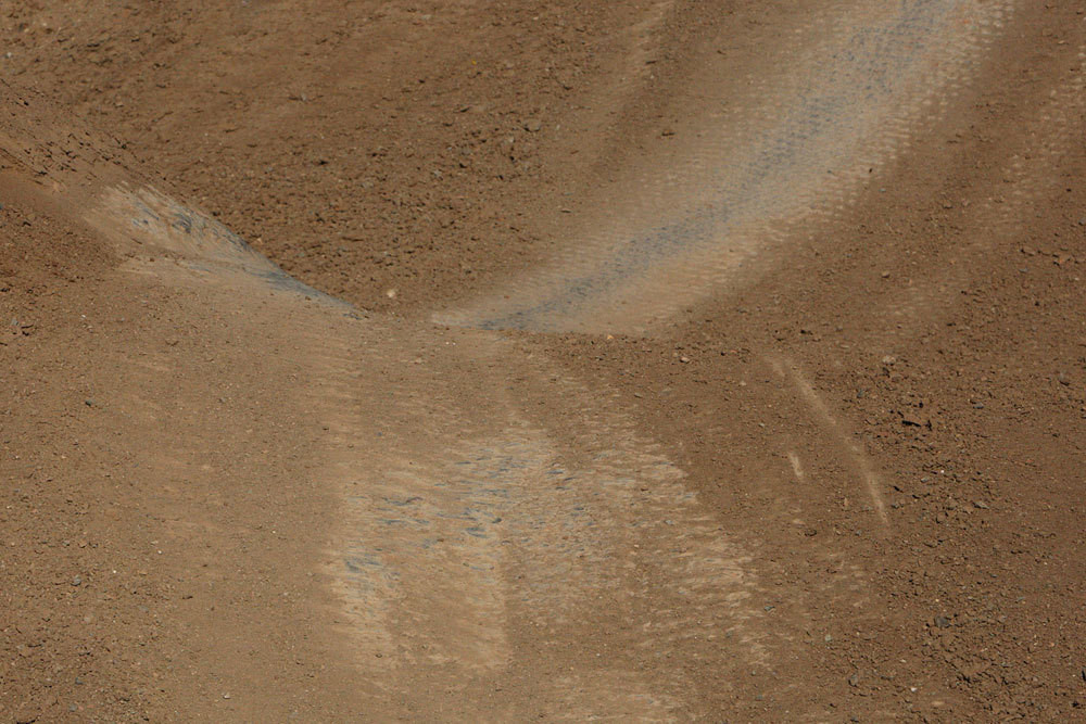 Follow the shiny, blue trail.