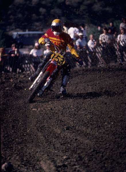 Sylvain Geboers in 1976 aboard his controversial Maico.