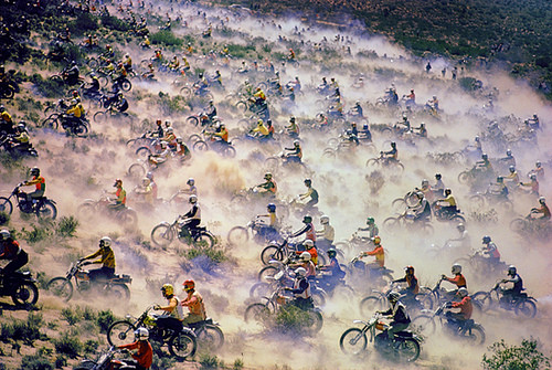 The Barstow-to-Vegas desert race from a 1972 photo.
