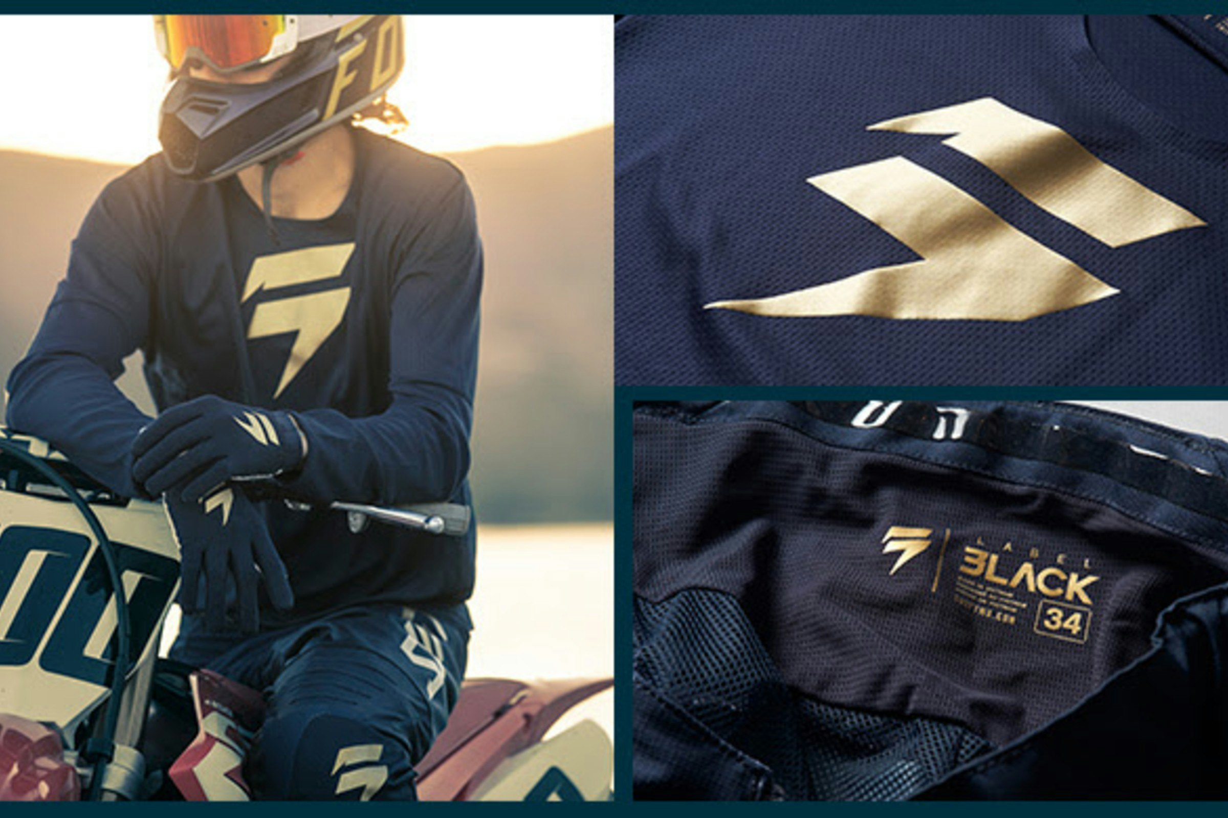 Shift MX Drops Navy Gold 3LACK LABEL Kit
