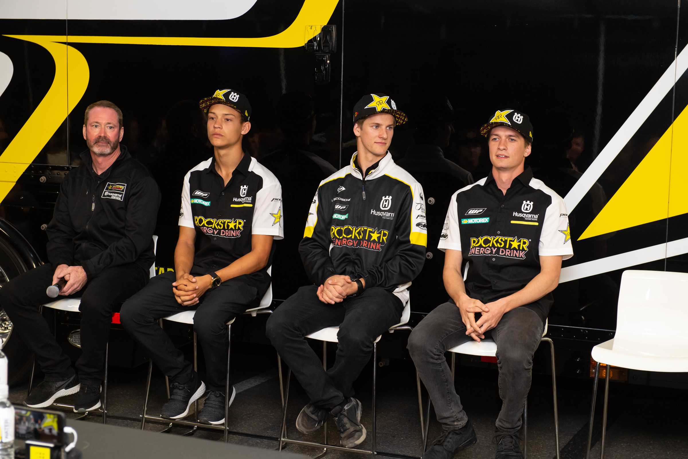 From left: Team owner Bobby Hewitt, Jordan Bailey, Michael Mosiman, and Thomas Covington.
