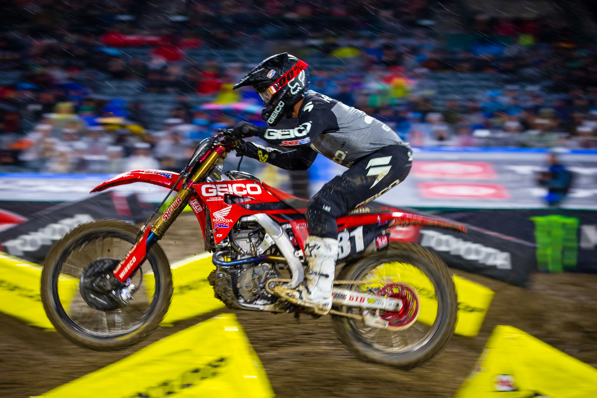 Hampshire finished fourth an Anaheim 1.