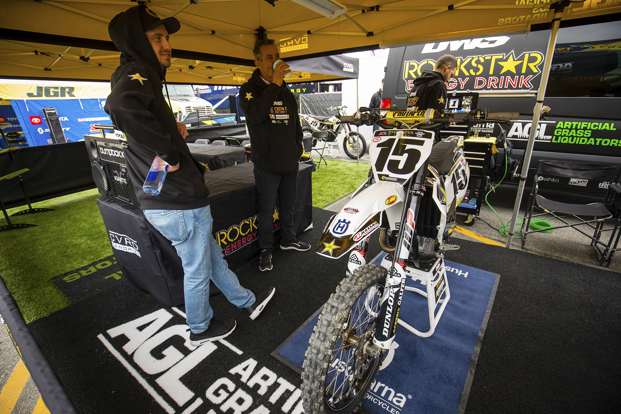Wilson's setup at Anaheim 1.