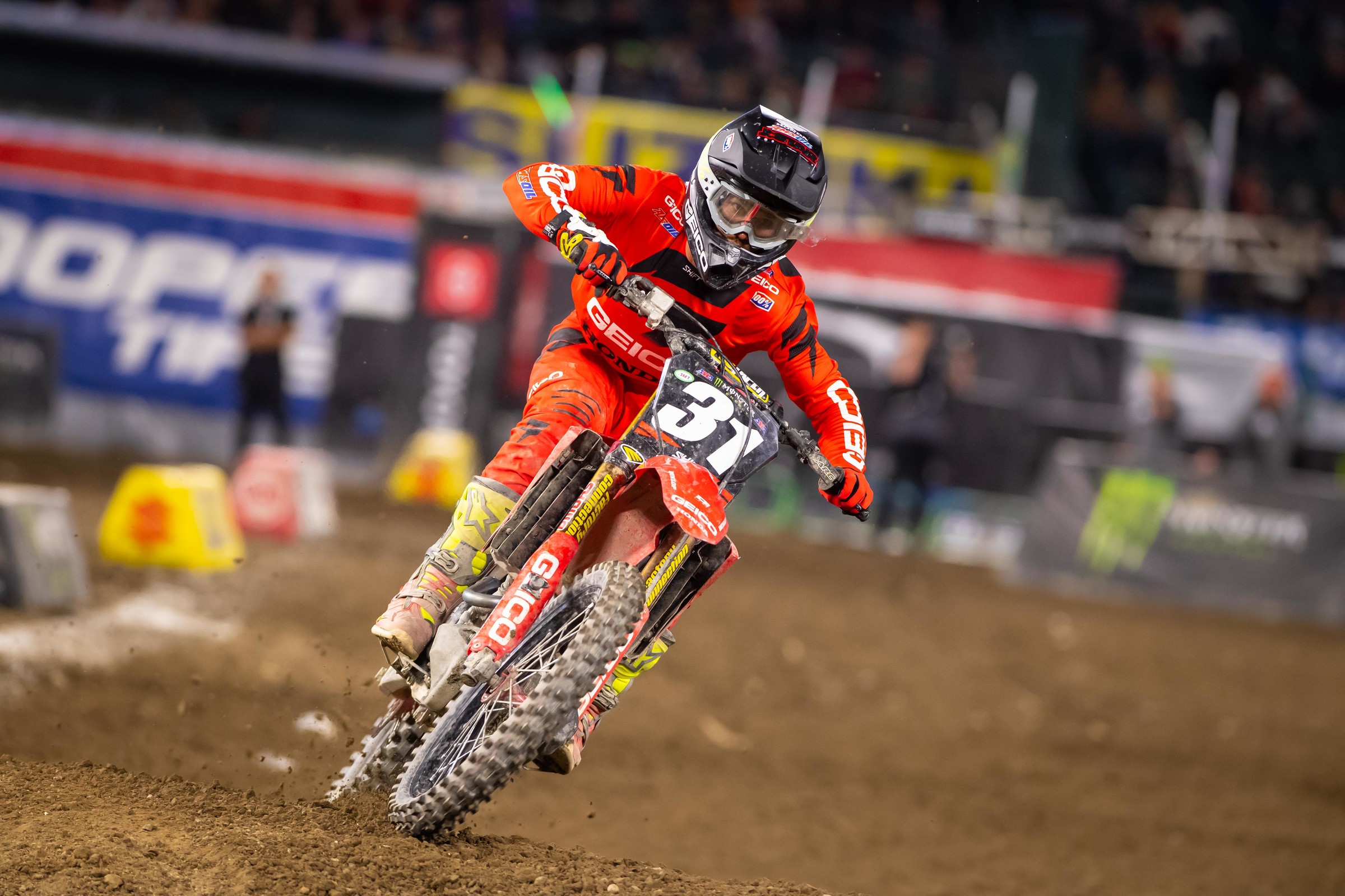 4-4-4 finishes puts R.J. Hampshire in fifth place in the 250SX points standings through three rounds.