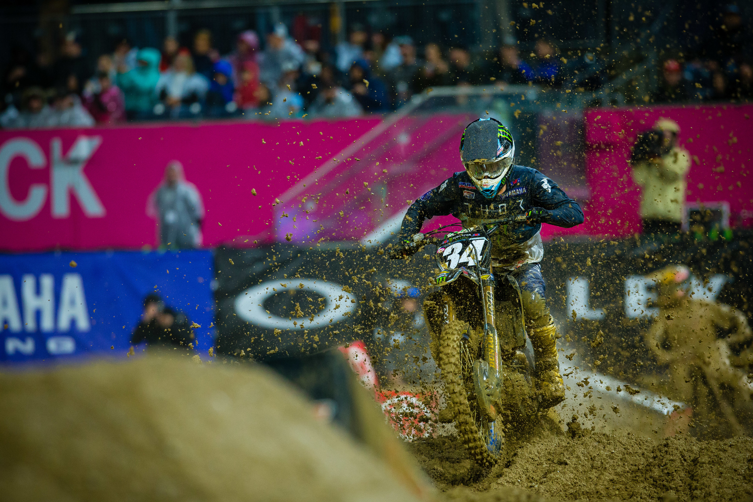 Dylan Ferrandis suffered a bike problem on the fourth lap when he was in second place.