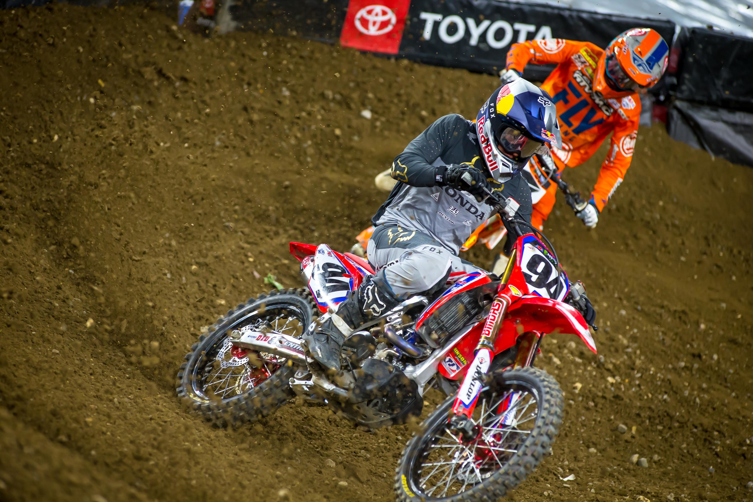 Right behind Savatgy and Webb came Roczen and Baggett.