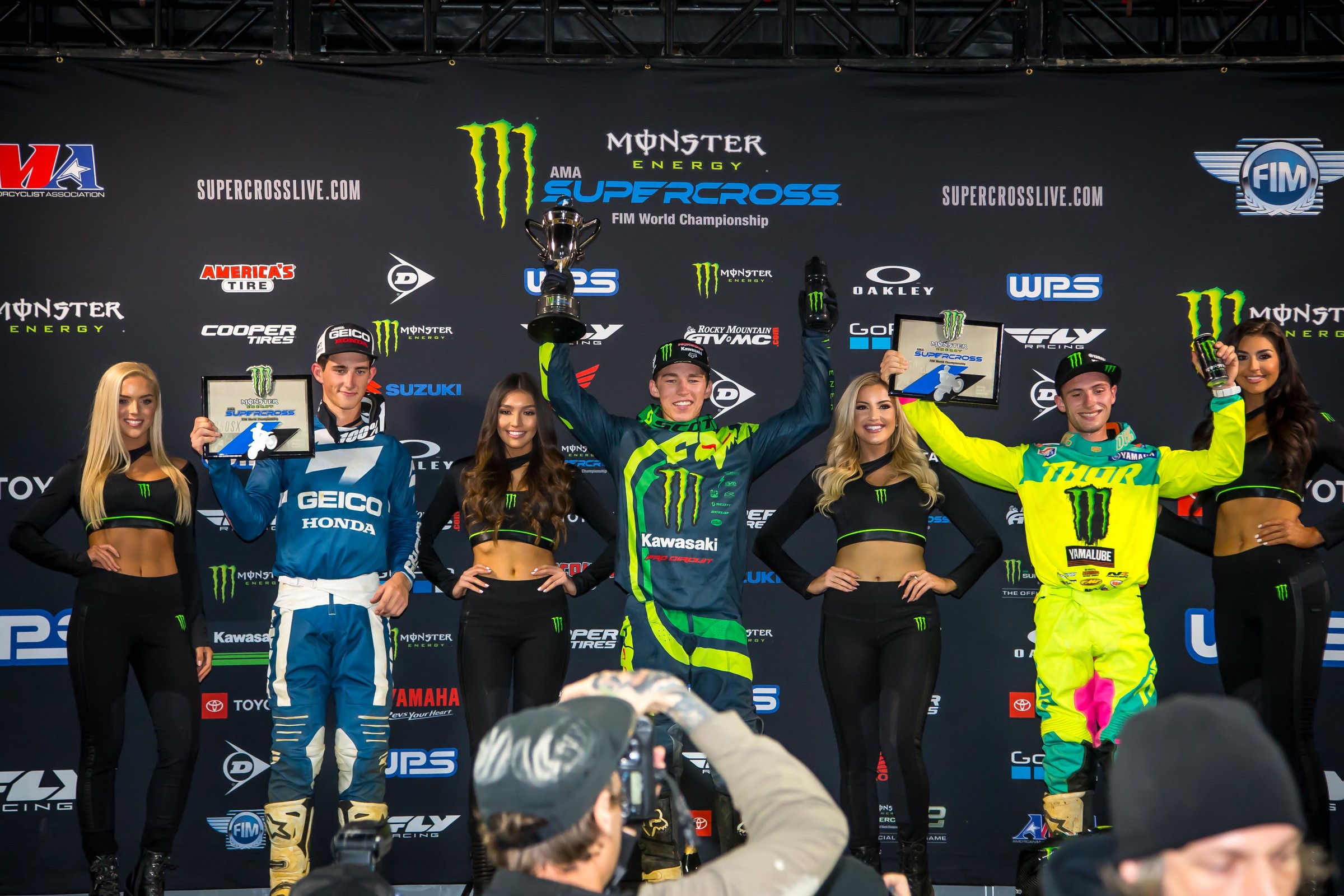 The 250 podium.