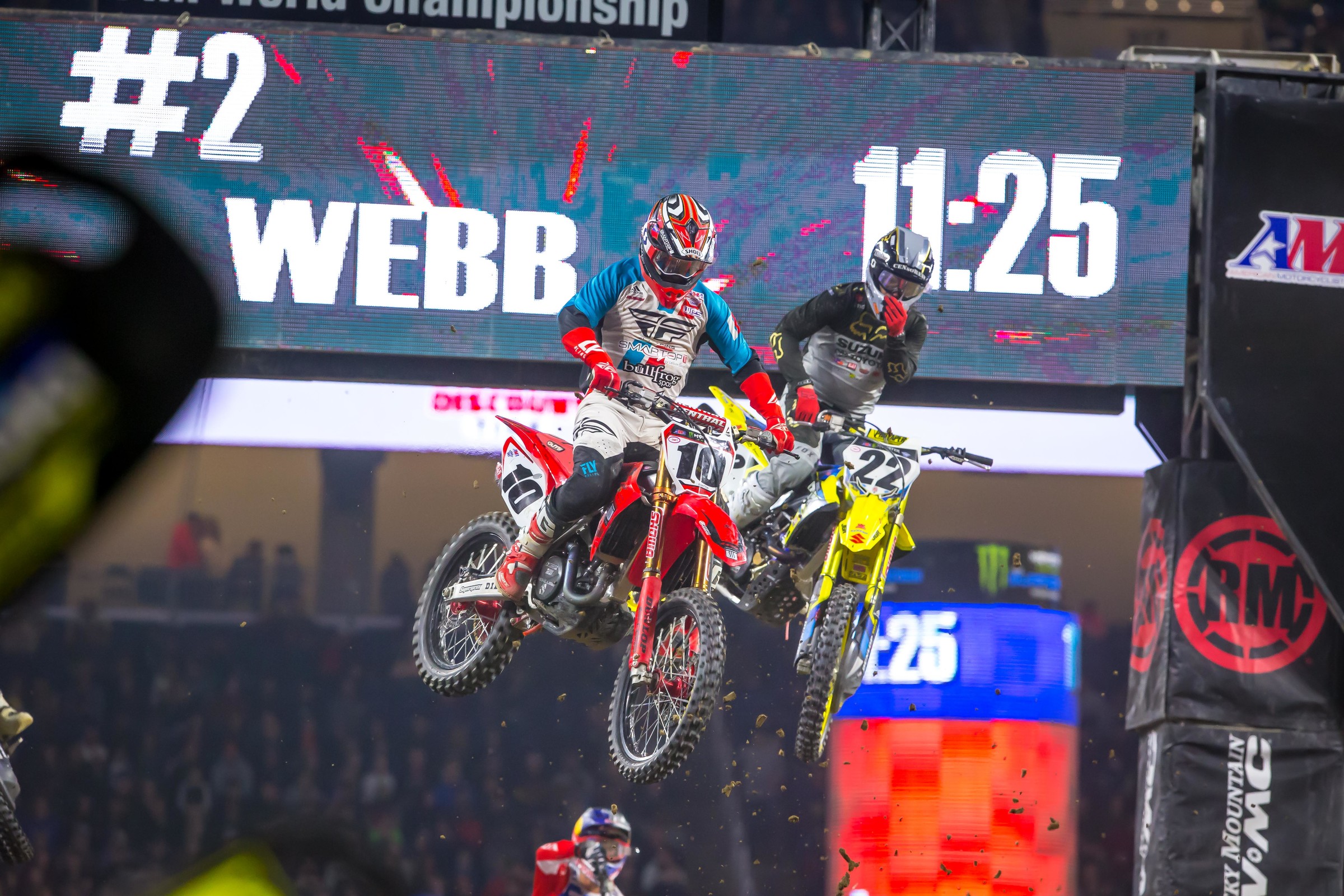 Brayton and Reed led the 450SX early in the first main event.
