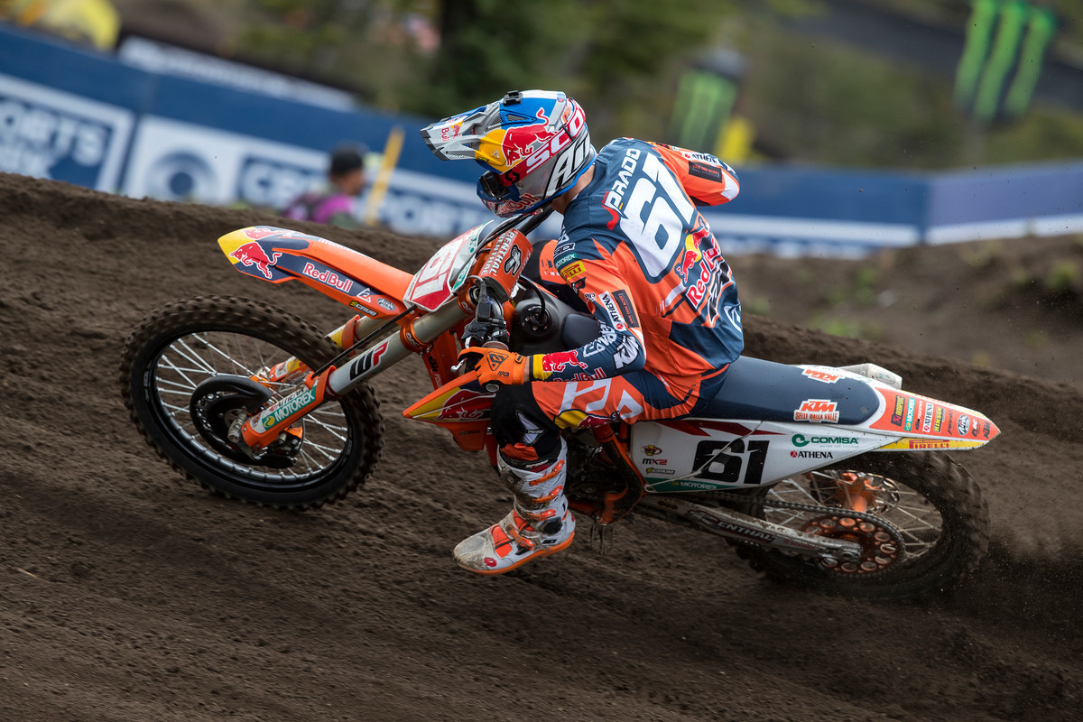In the MX2 Class, Jorge Prado recorded his 1-1 finishes in Argentina.