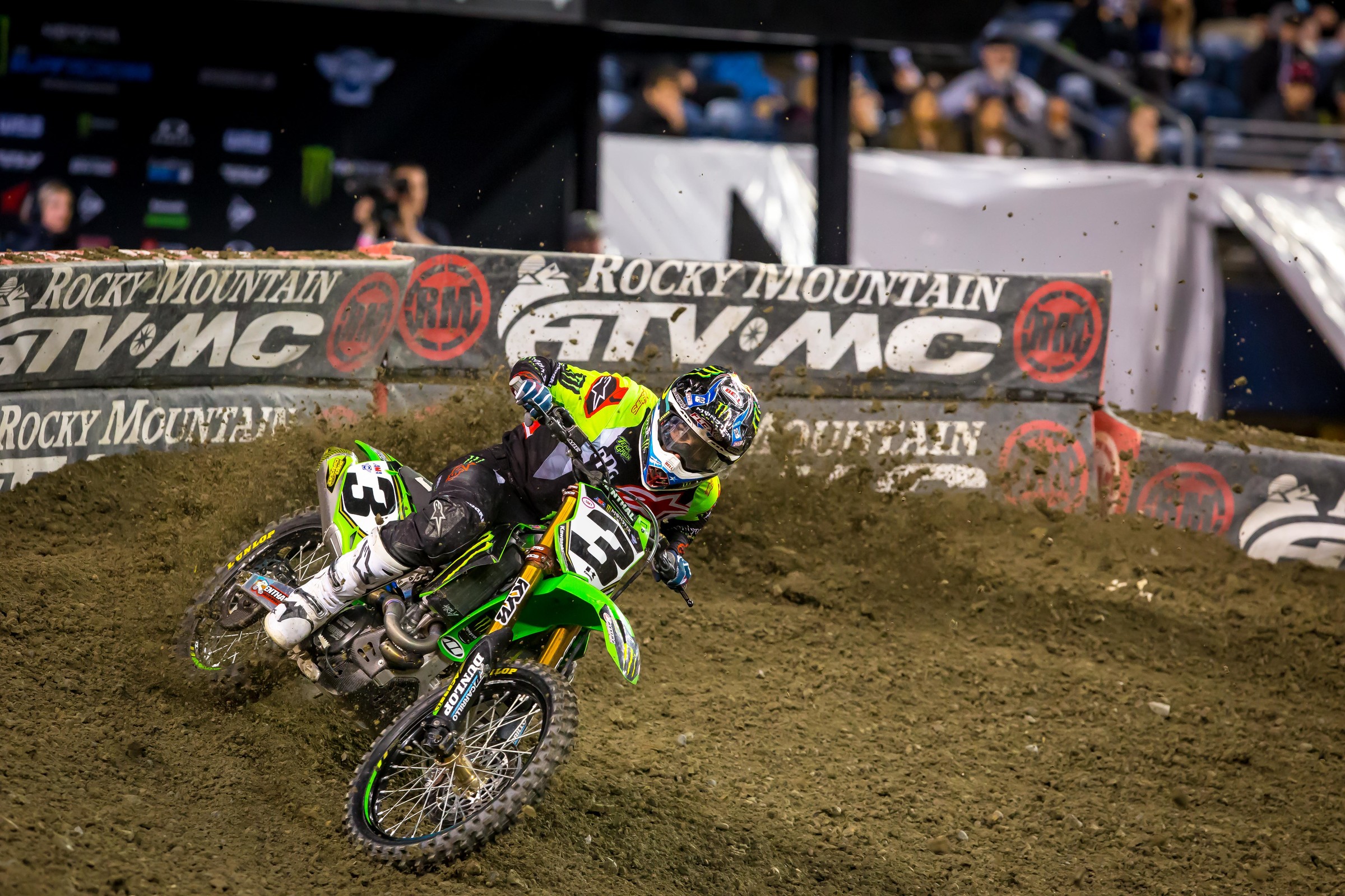 Tomac ran third for most of the race and was unable to stay in touch with Musquin and Roczen in first and second.