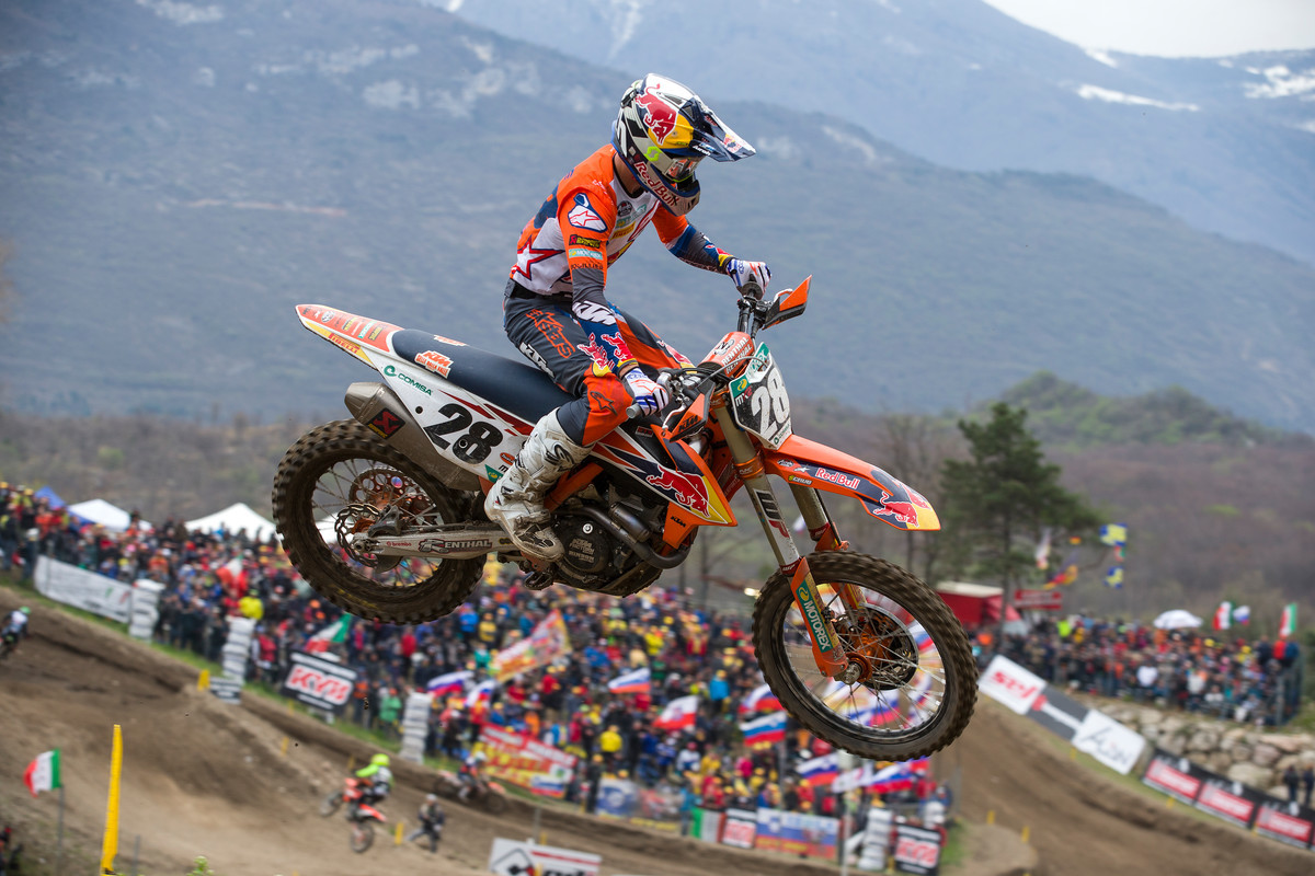 Tom Vialle finished third in MX2 after finishing 3-6.