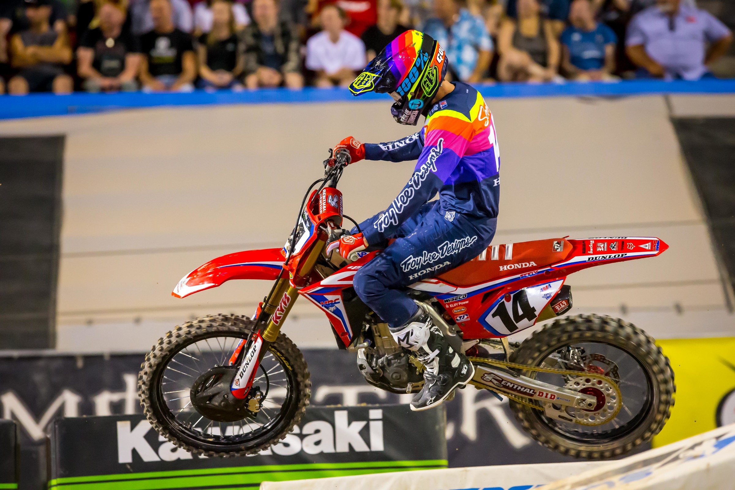 Cole Seely made a late move on Blake Baggett for sixth.
