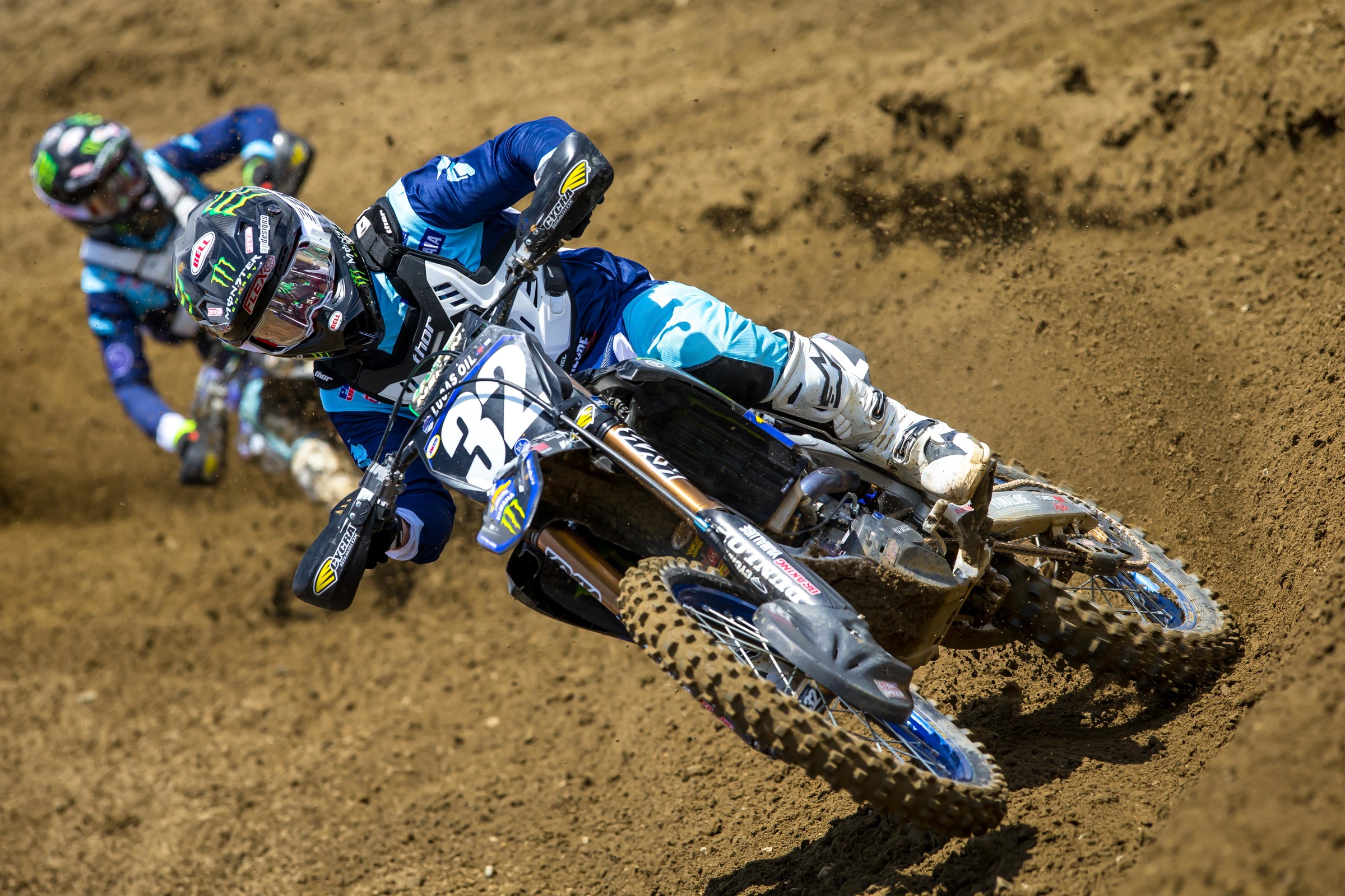 Justin Cooper was once again brilliant in the first moto, ending the day second overall via 1-4 moto scores.