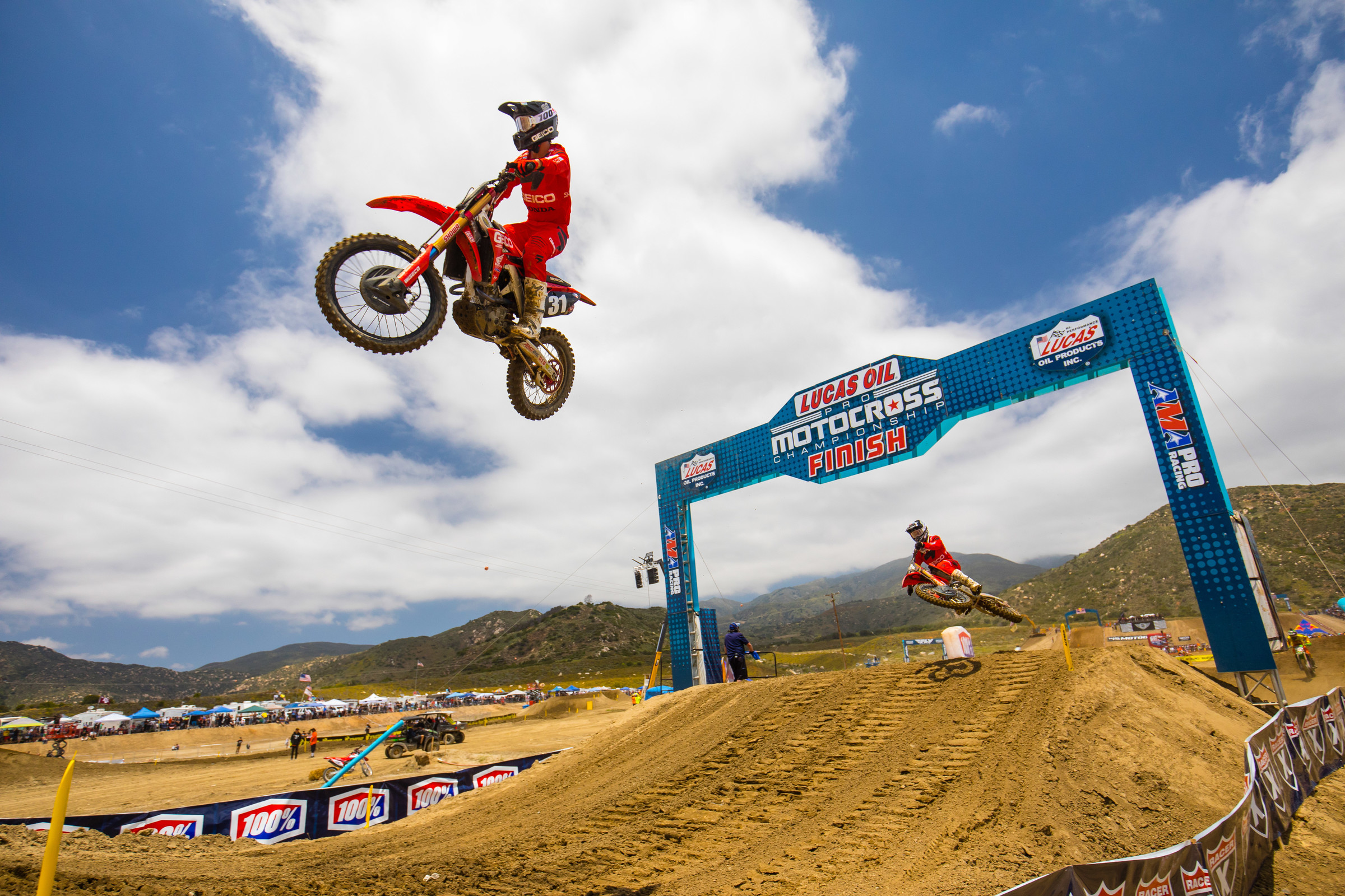 RJ Hampshire had a fantastic first moto, but a collision with Alex Martin in the second left Hampshire with a DNF.