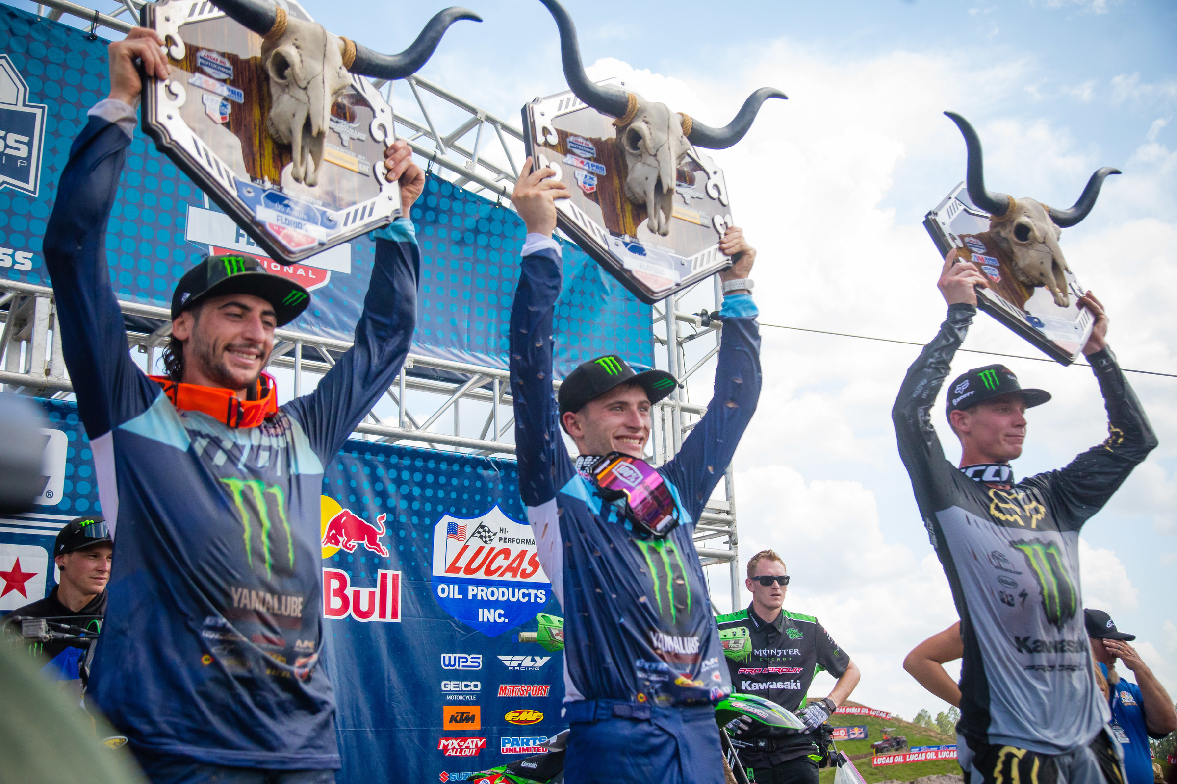 The 250 Class overall podium at the 2019 Florida National