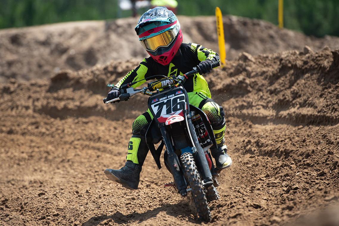 Brody Hines went 3-2 to finish second overall on his Cobra in the 51cc (7-8) Limited class.