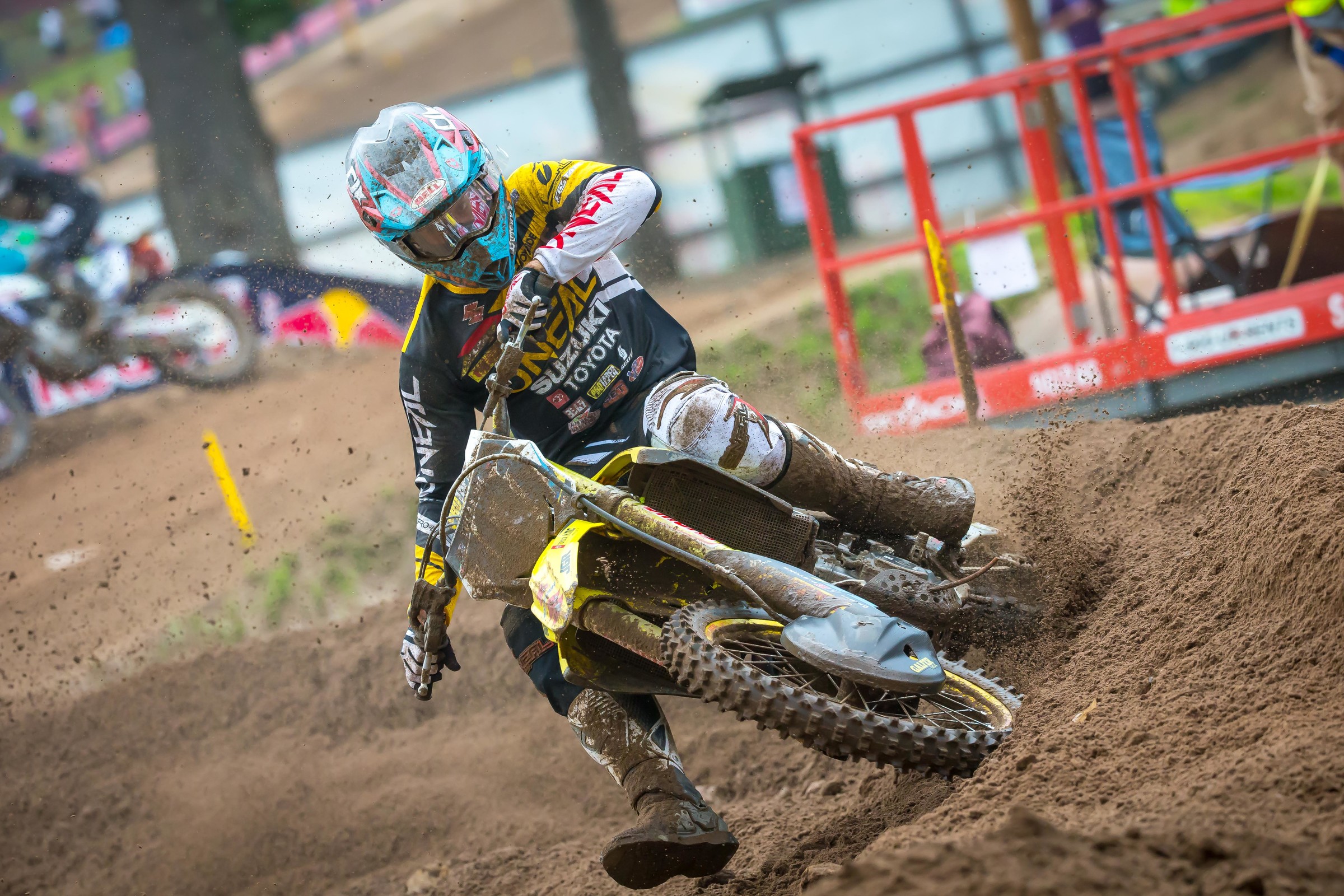 The first look at Noren on the JGR/Yoshimura Suzuki Factory Racing RM-Z450. Noren qualified fifth fastest overall this morning.