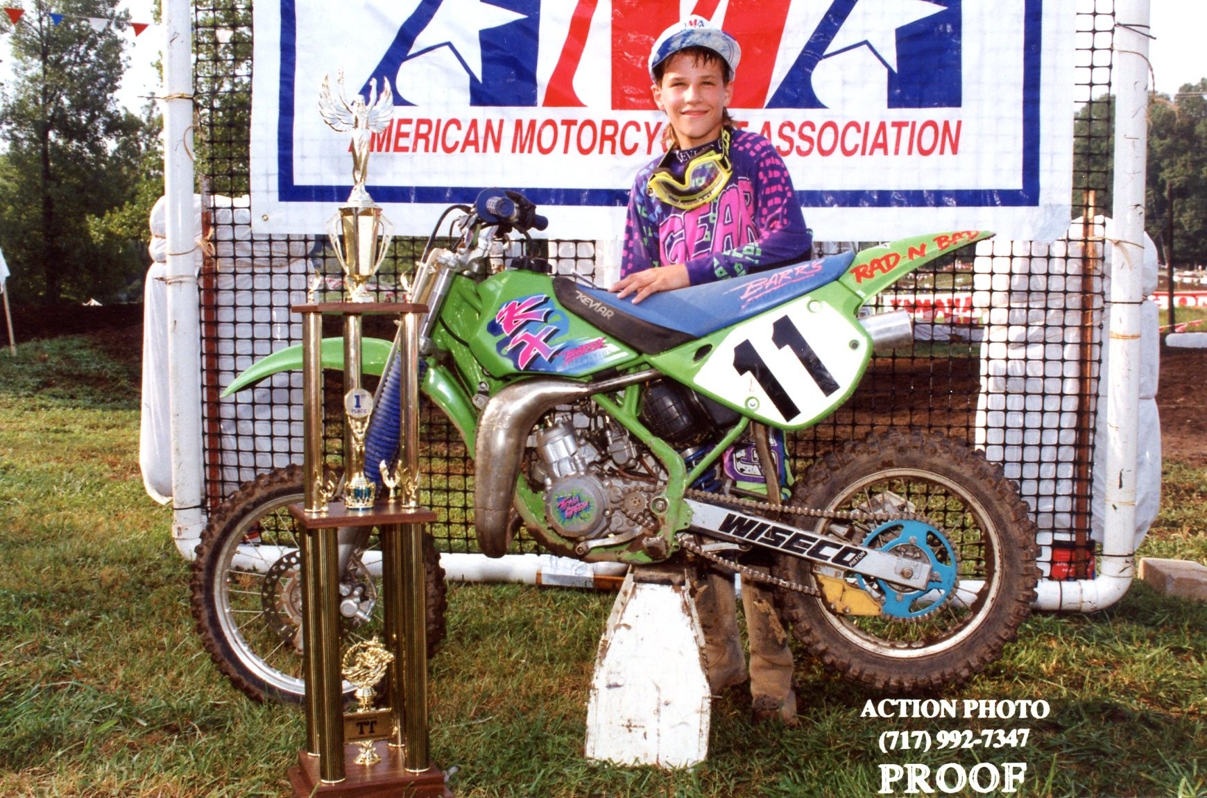 Brock Sellards won the 85cc (9-13) class at the 1992 AMA Amateur National Championship.