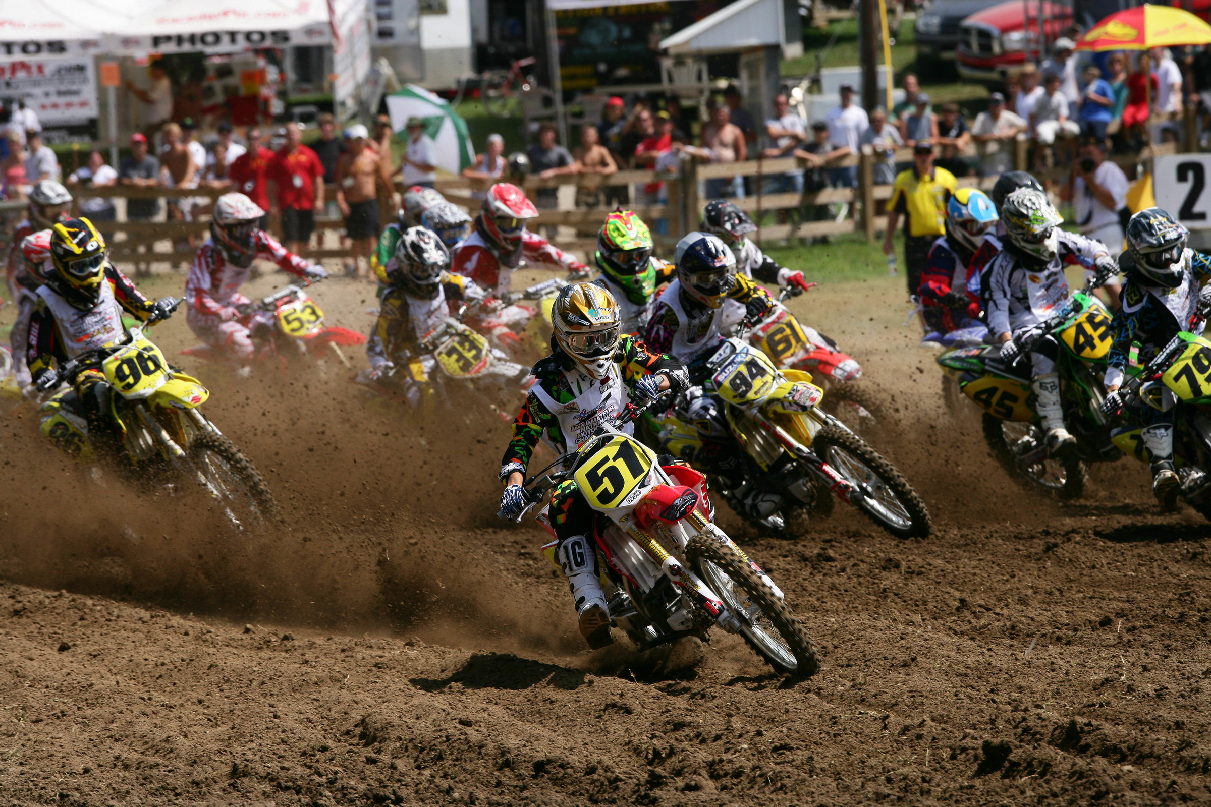 Barcia racing in the MX Lites B class in 2008.