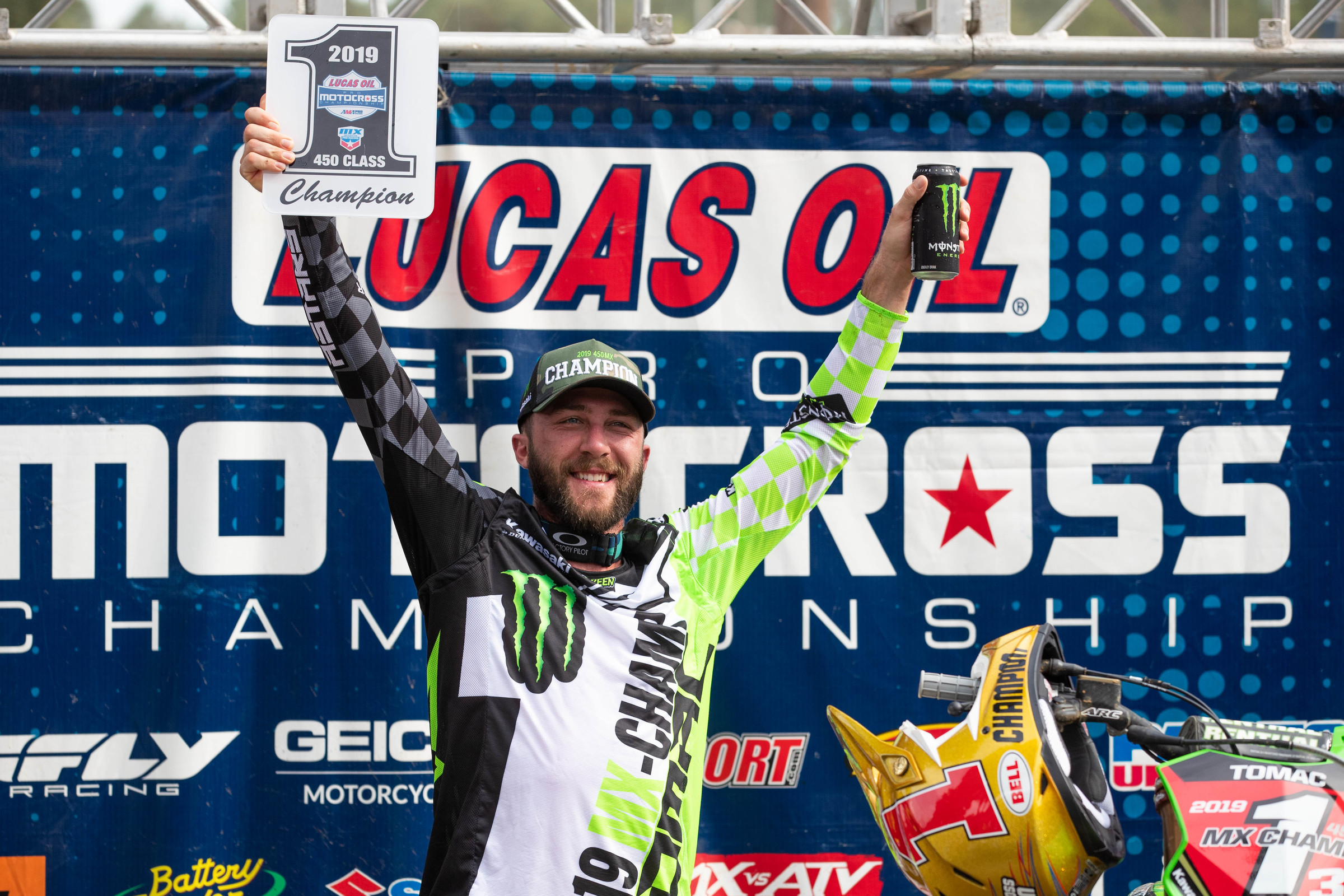 Eli Tomac becomes the fourth rider in history to three-peat as the premier class champion in the Lucas Oil AMA Pro Motocross Championship.
