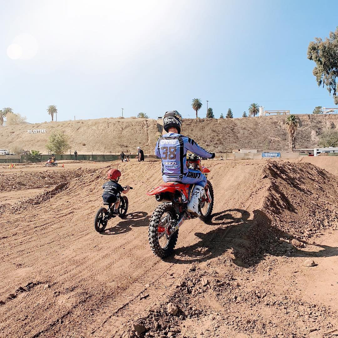 Racer Christian Craig is one of many members of the Pro Motocross community getting their children on bikes early with the Stacyc EDRIVE.