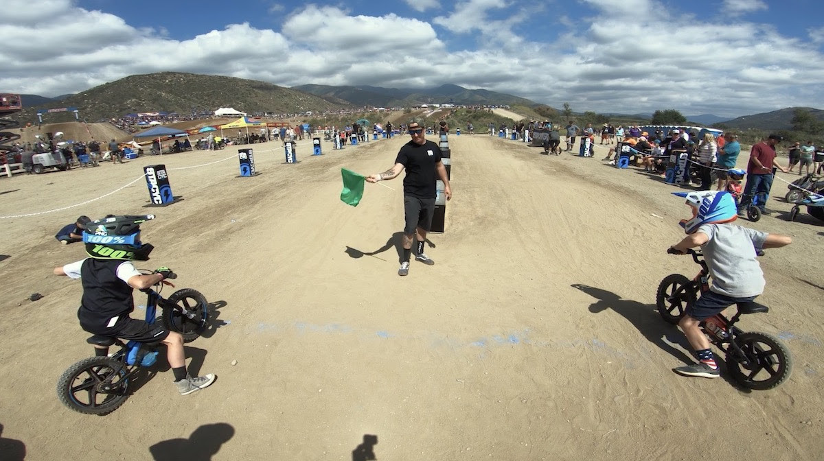 The Stacyc demo track will host kids all afternoon at the Ironman National, including head-to-head exhibition races.