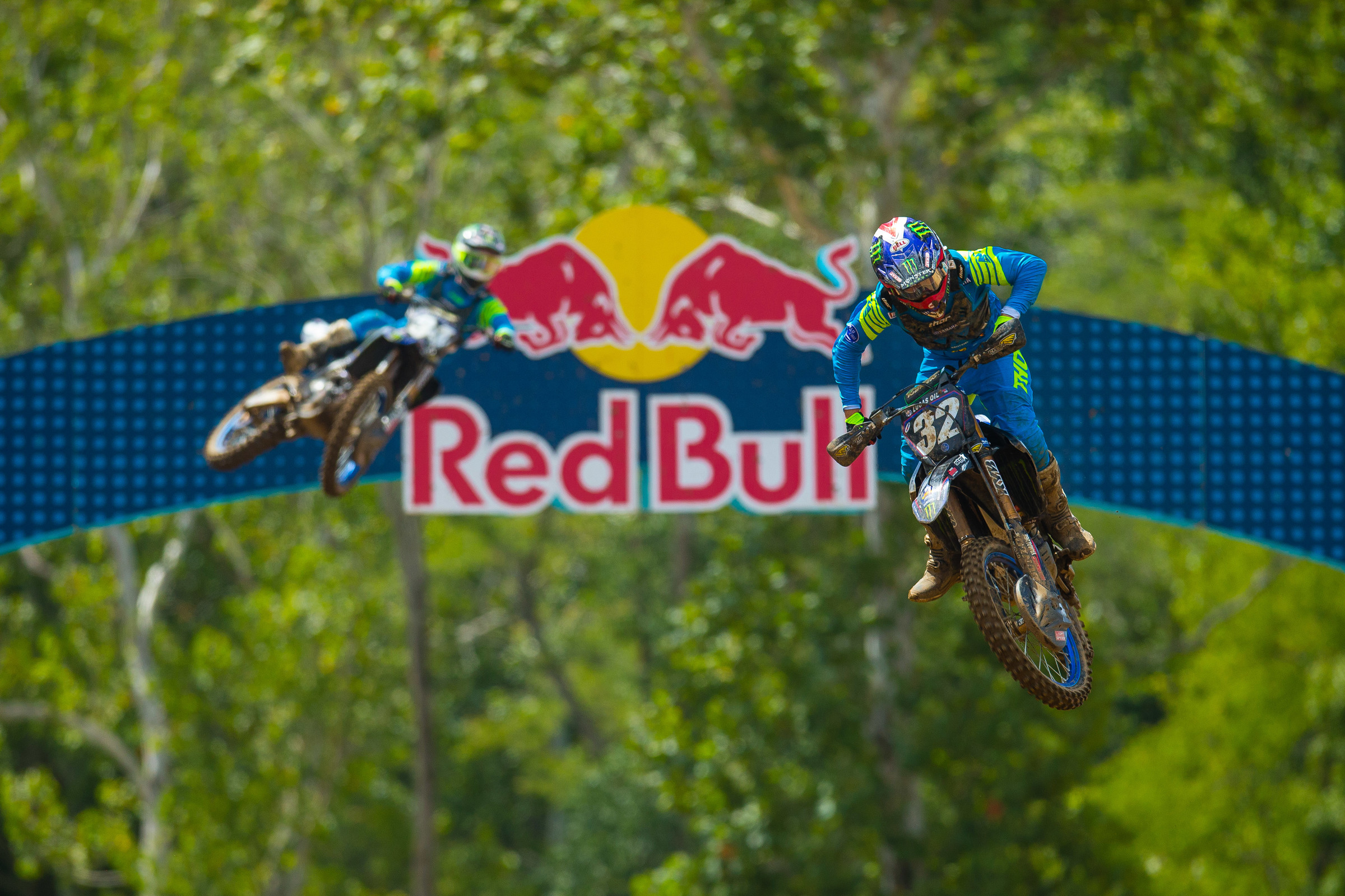 Ferrandis and Cooper were side-by-side during several laps in the first moto. Cooper took the lead and started to pull away until Ferrandis caught a second win.