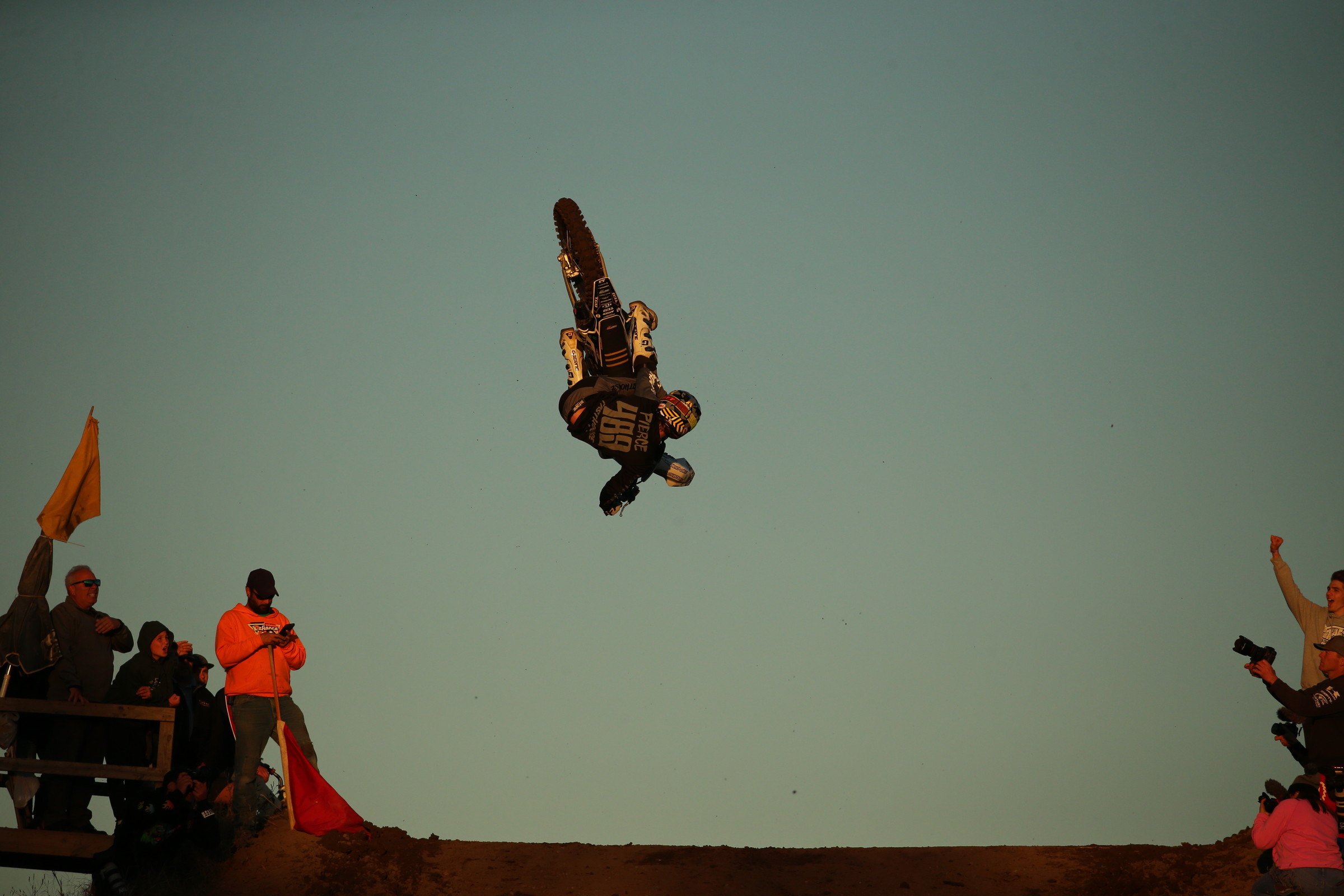 The Kawasaki Race of Champions hosted a whip contest on Friday night over the infamous staircase and Jesse Pierce was the winner.