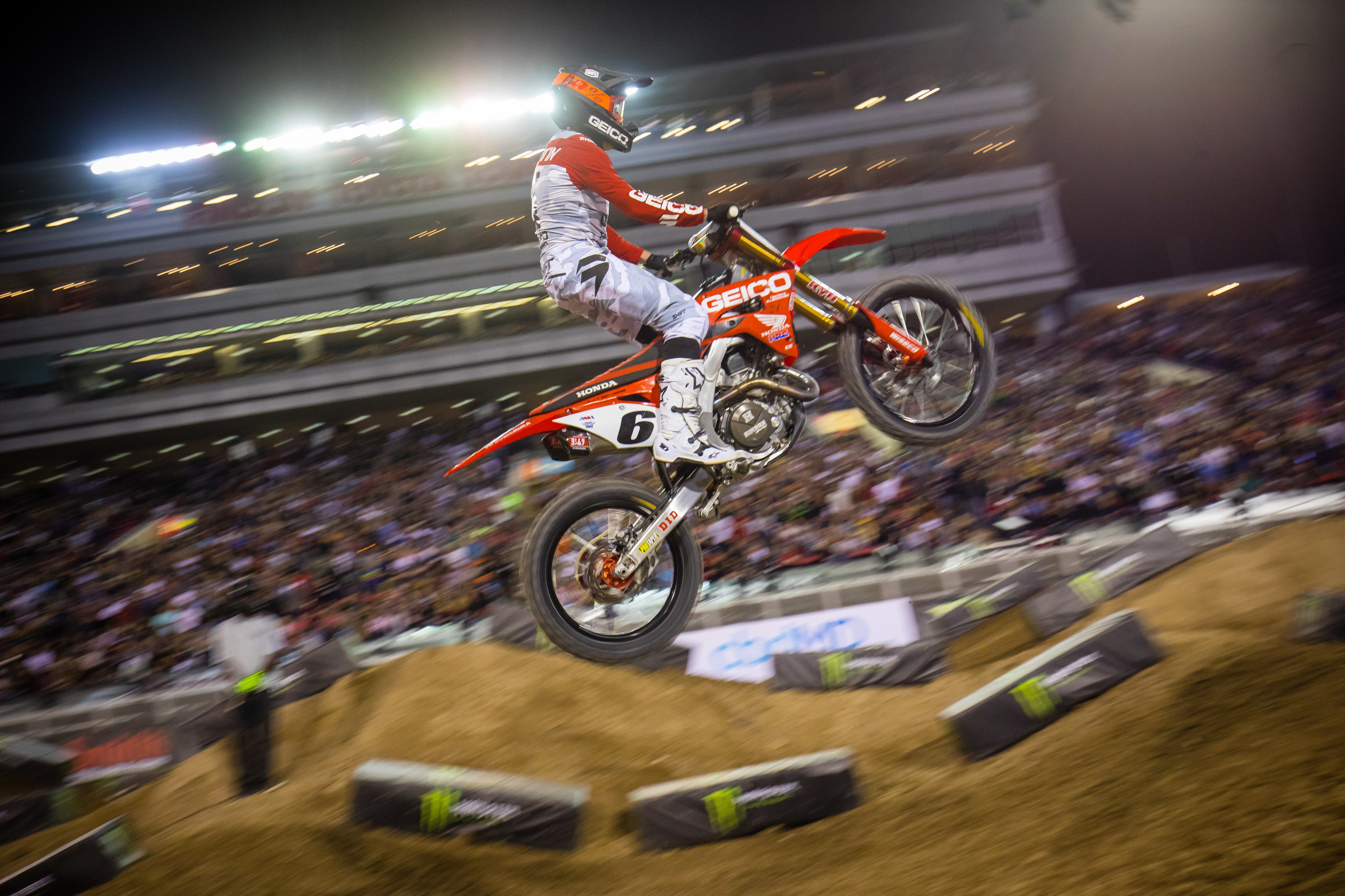 Martin went 6-6 in the first two races and even grabbed a holeshot in race two. He got stuck behind a jam up early in the final race, which held him to 14th. That resulted in eighth overall.