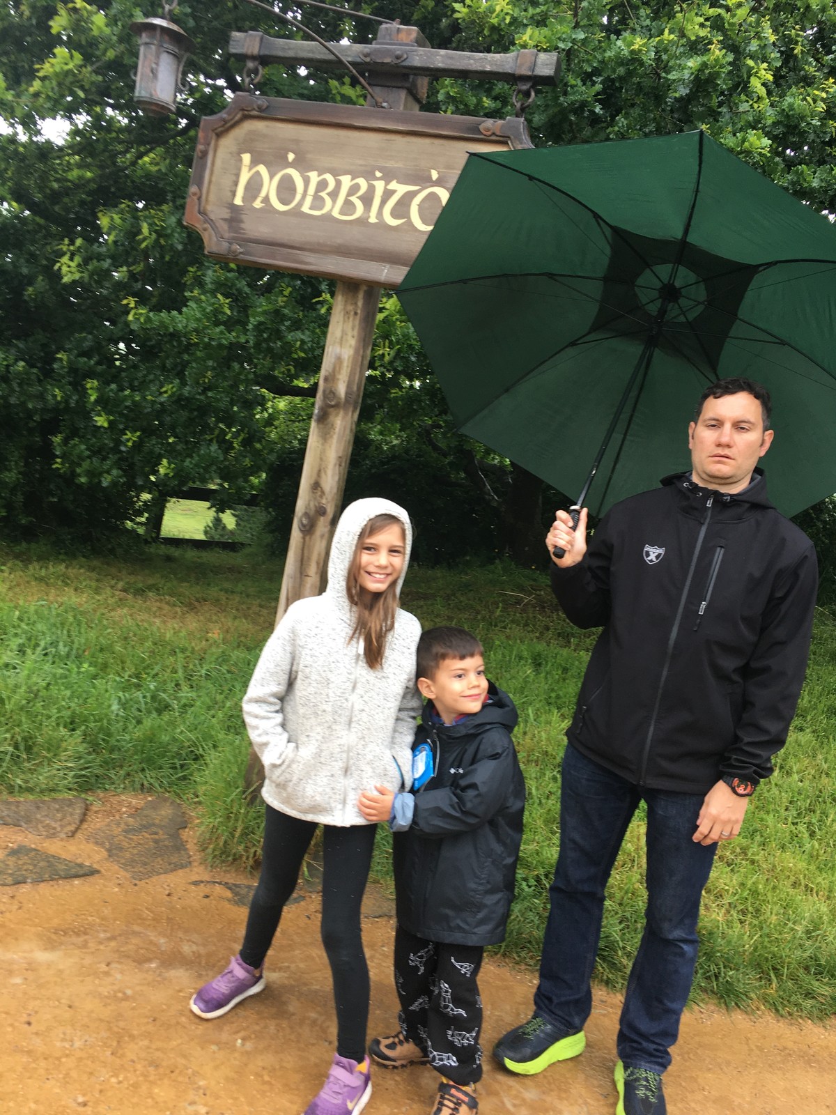This is Jason's reaction to taking the kids to the Lord of the Rings village instead of going riding with Ben Townley.