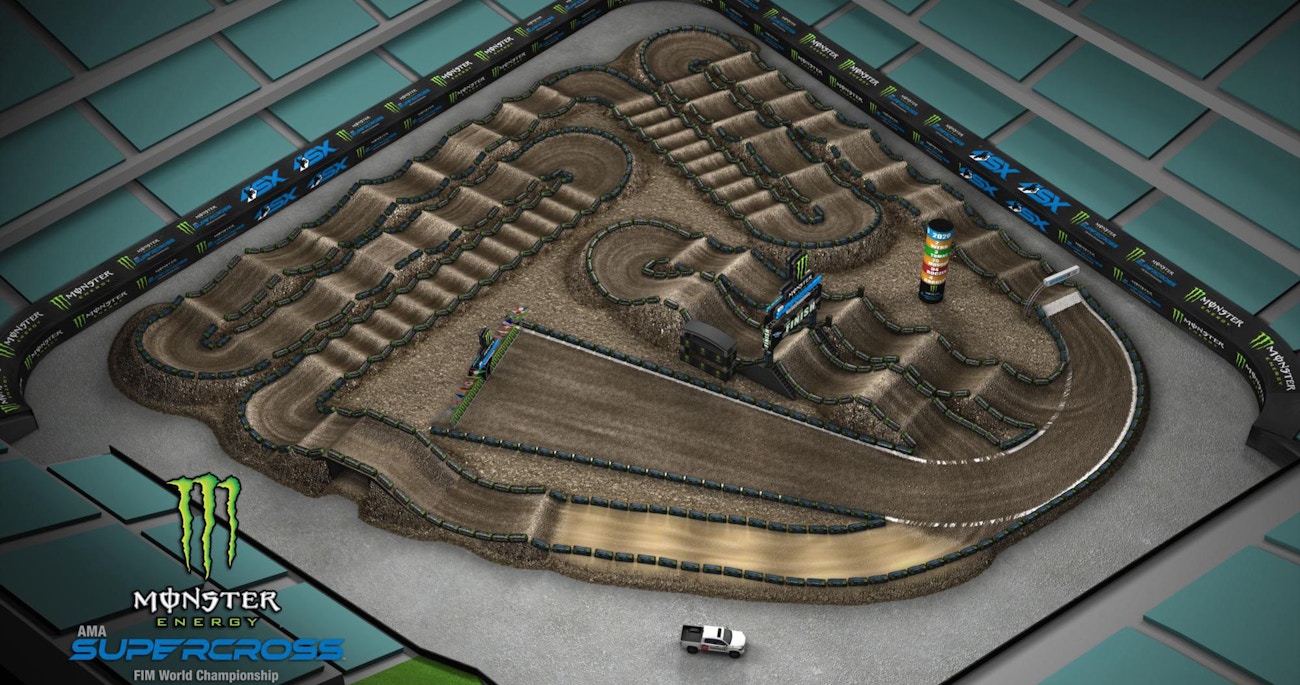 2020 Anaheim 1 Animated Track Map Supercross Racer X