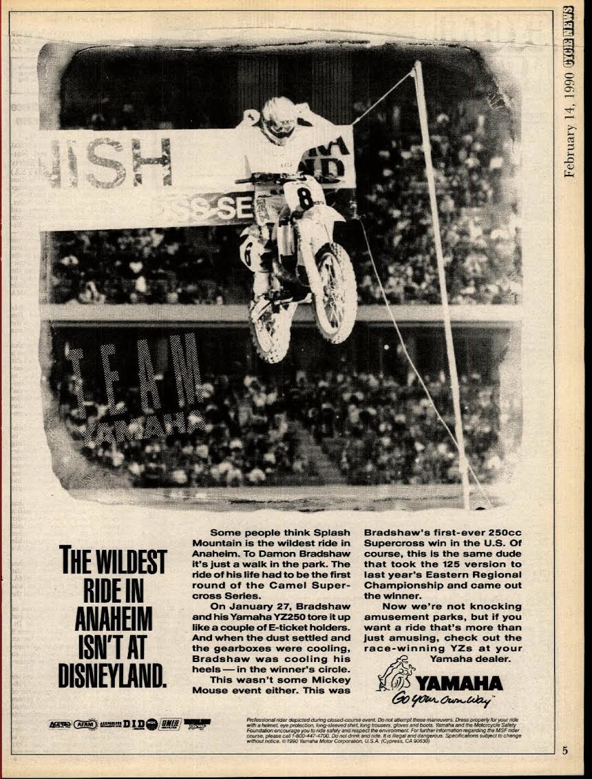 A 1990 Anaheim opener race report.