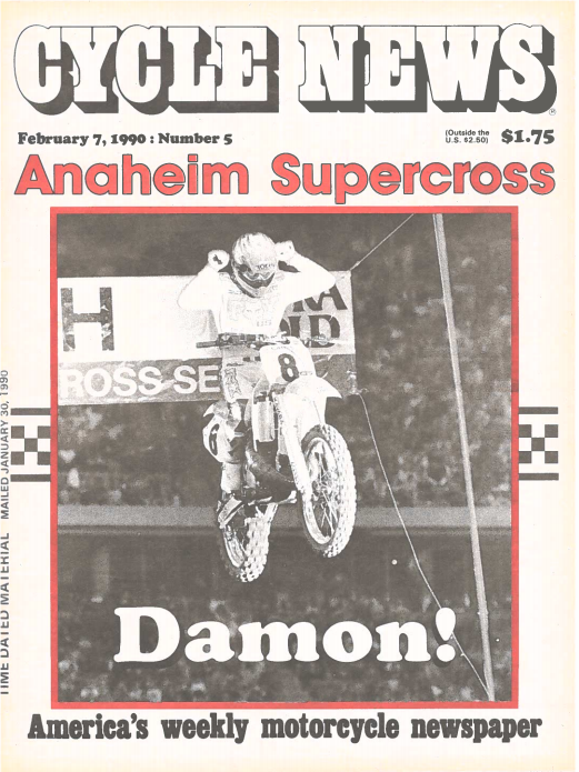 Cycle News cover from February 7, 1990.