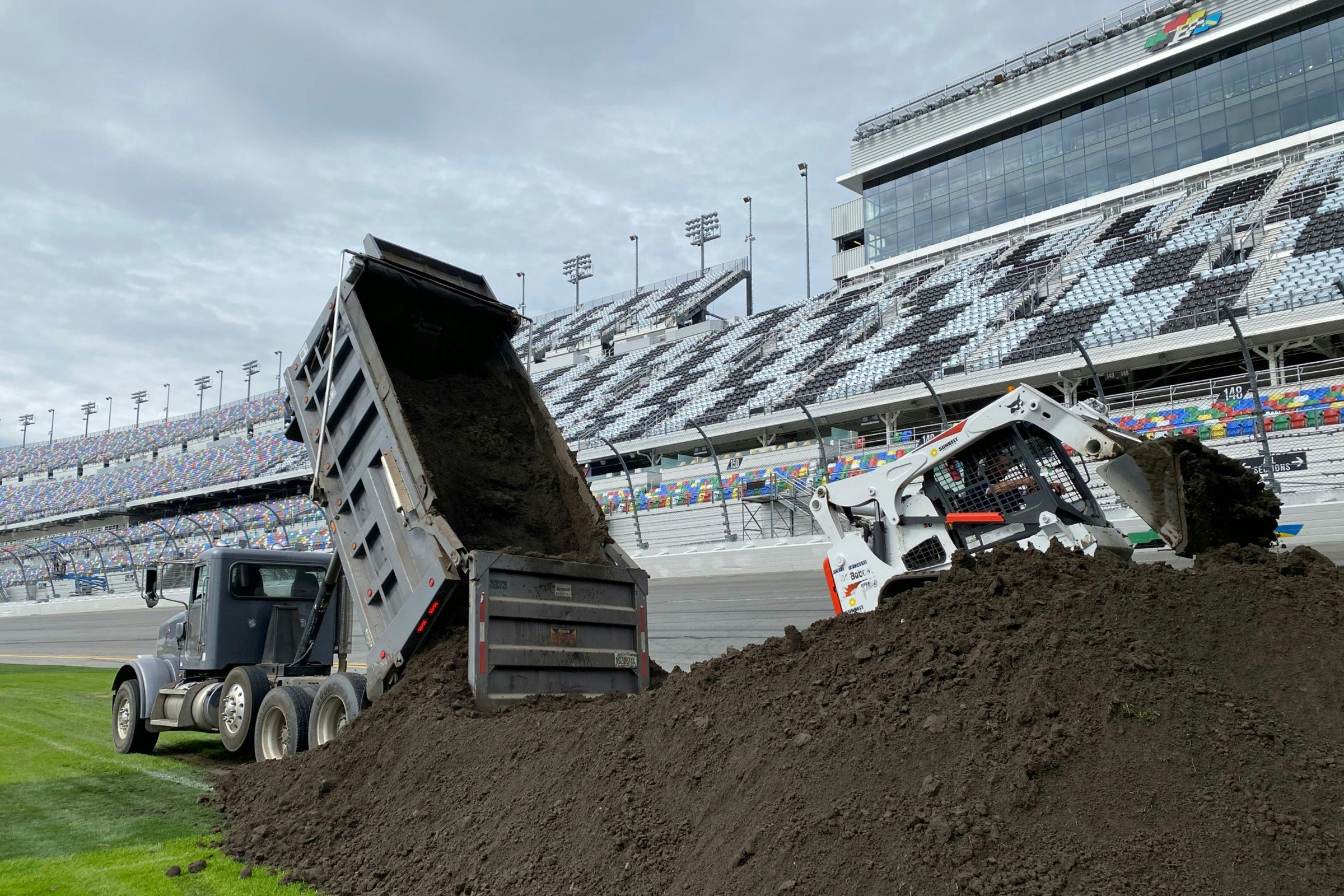 Construction of the 50th Daytona Supercross Underway