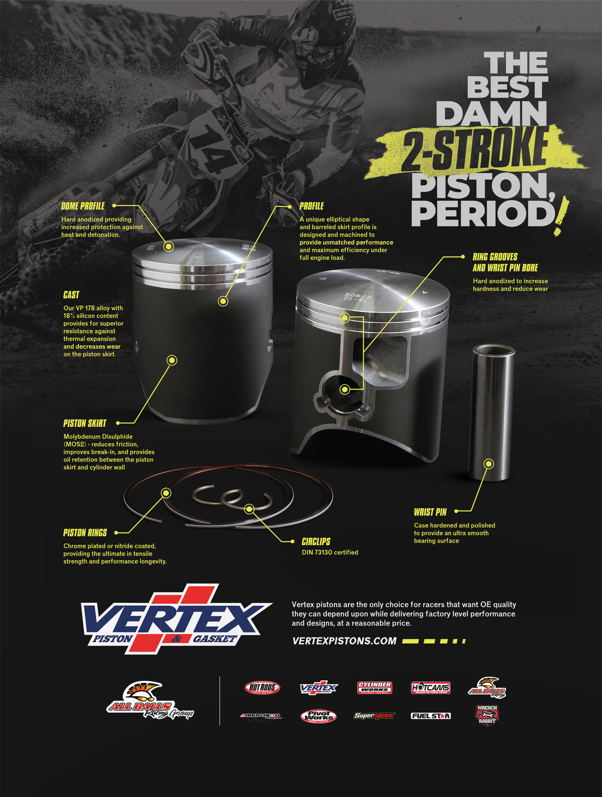 Advertisement: Vertex Piston & Gasket