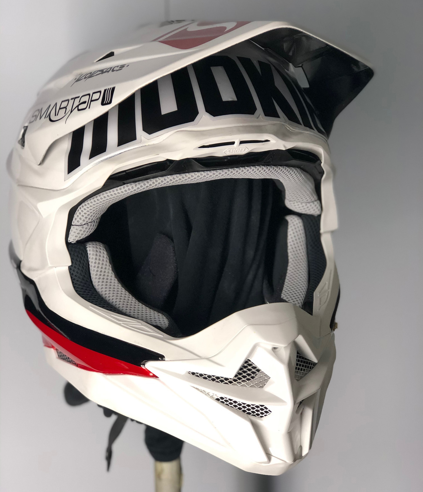 Caro's paint job on the Malcolm Stewart's helmet.